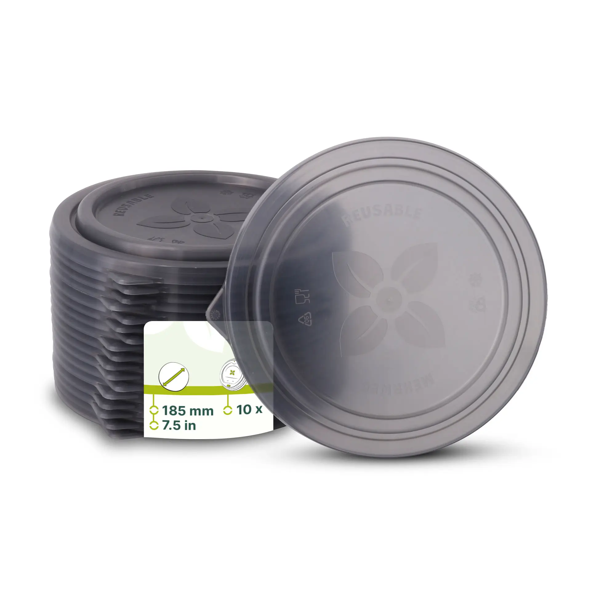 Couvercle réutilisable «merways Bowl» gris, Ø 185mm, PP Couvercle réutilisable «merways Bowl» gris, Ø 185mm, PP