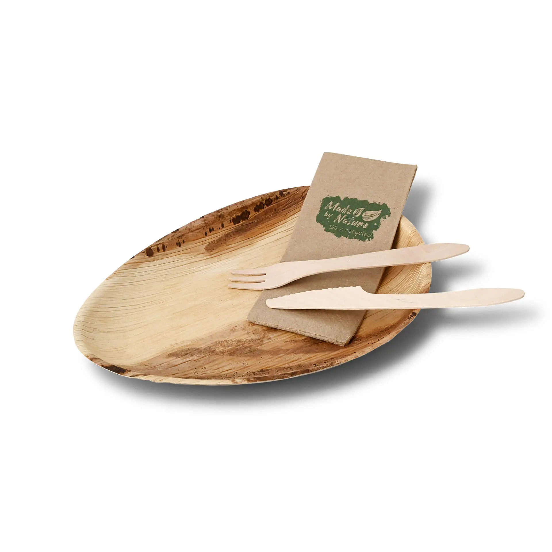 Assiette en feuille de palmier "Palmware®" 26 cm Assiette en feuille de palmier "Palmware®" 26 cm