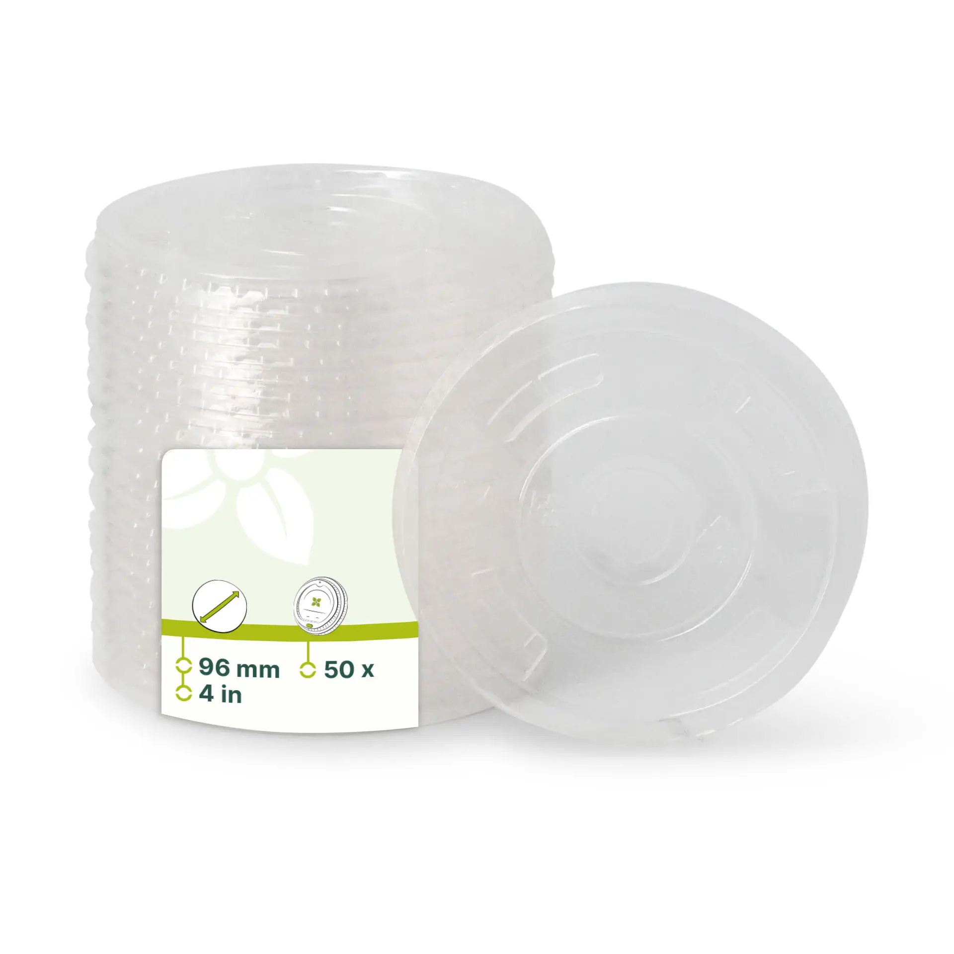 Couvercle plat en PLA avec trou, Ø 96 mm Couvercle plat en PLA avec trou, Ø 96 mm