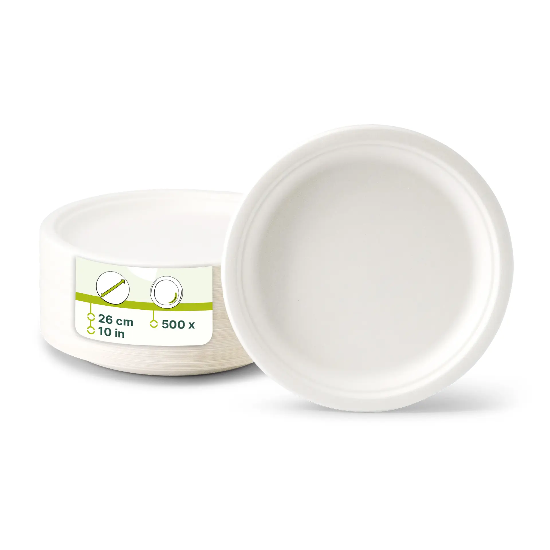 Assiette ronde en canne à sucre, Ø 26 cm Assiette ronde en canne à sucre, Ø 26 cm