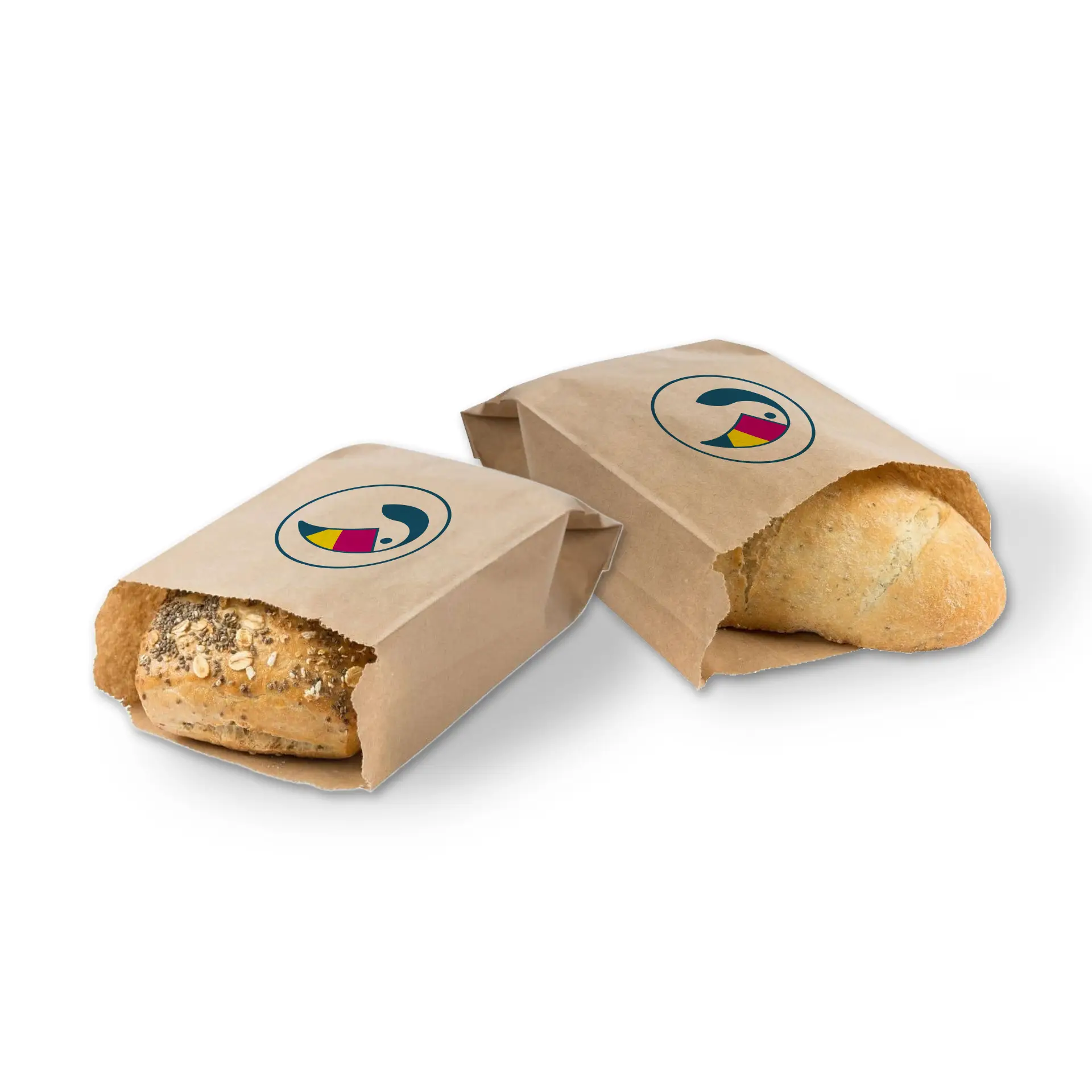 Sacs à pain imprimés, marron, 15 x 6 x 29 cm