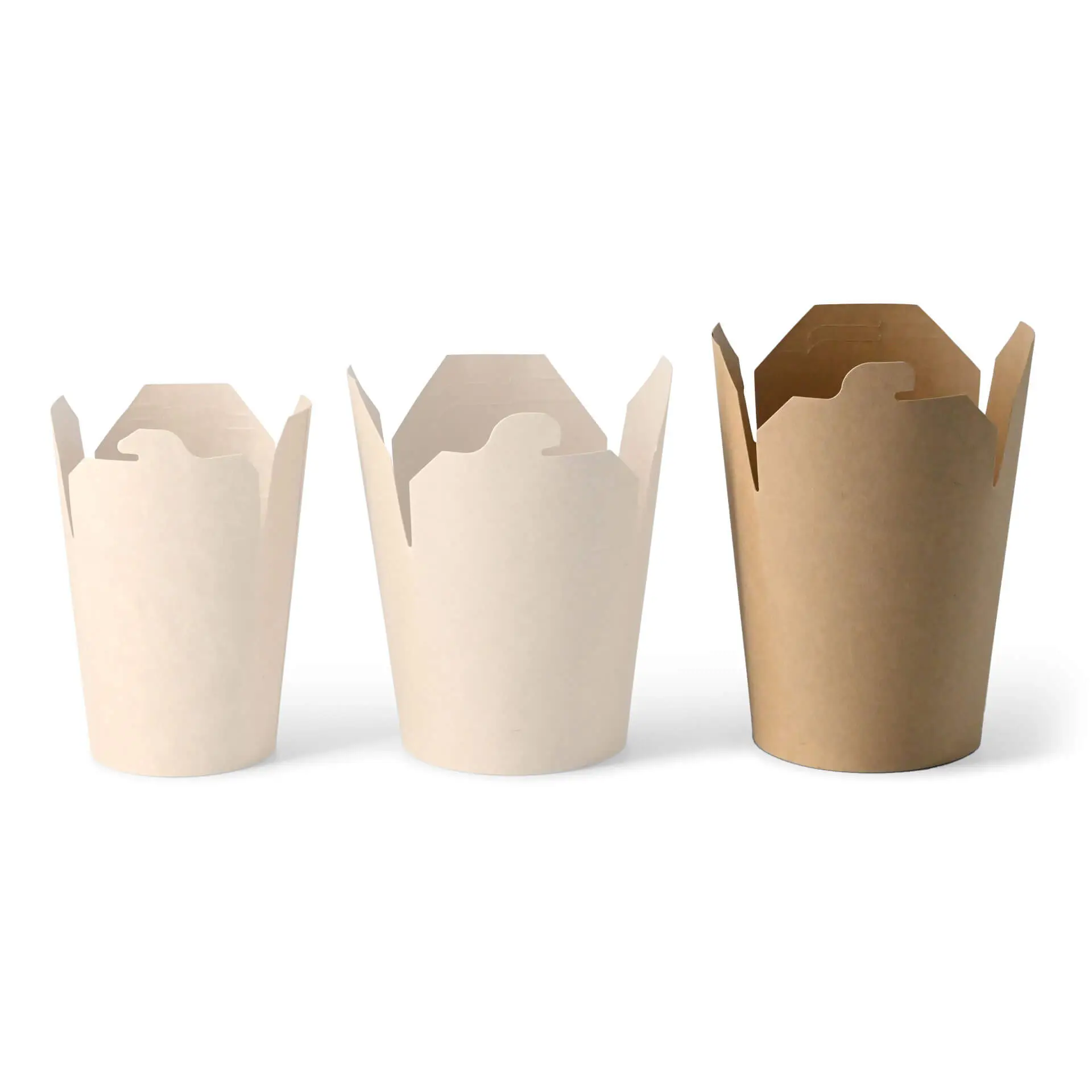 Boite à pâtes en carton kraft brun (revêtement biologique) 800 ml
