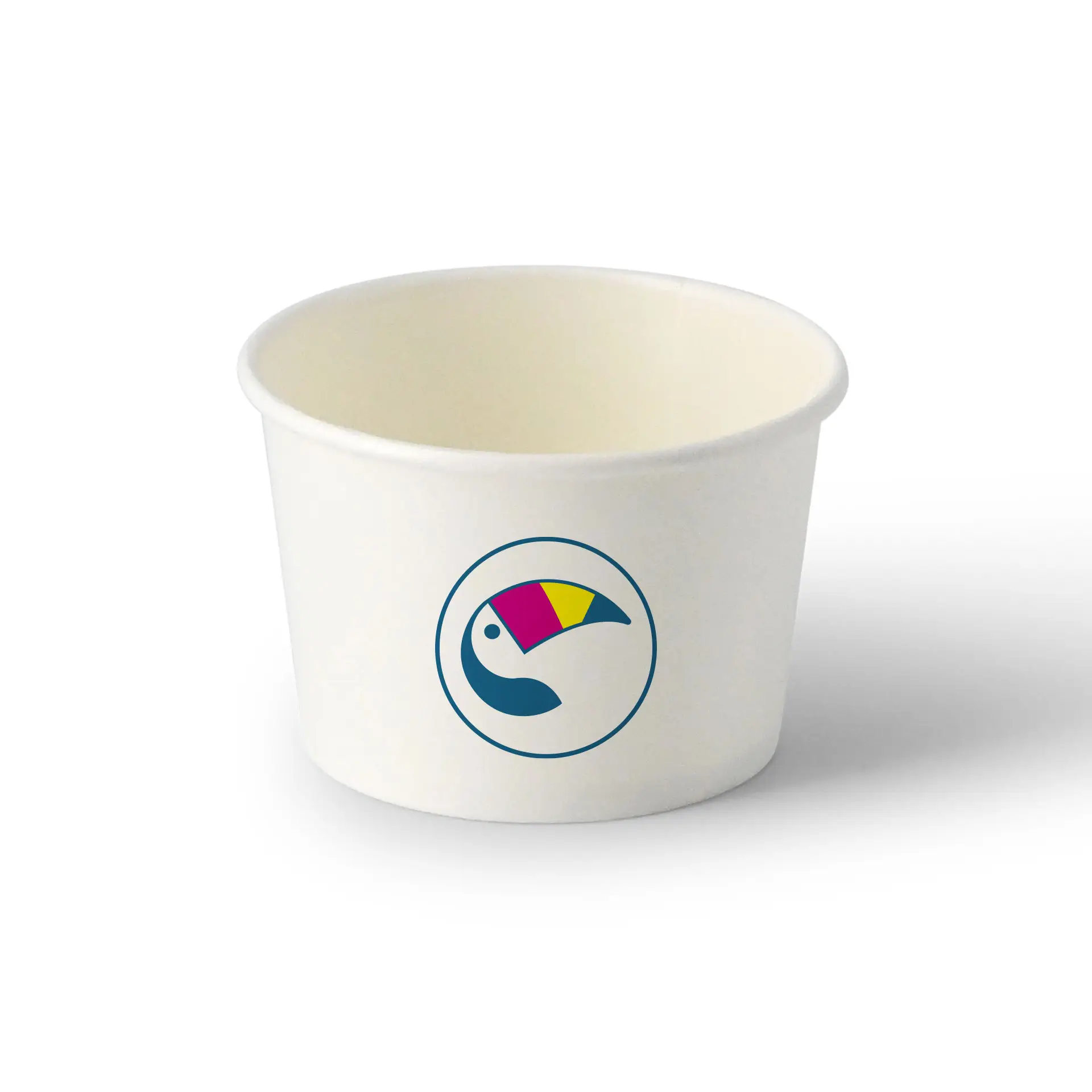 Gobelet à glace personnalisé, 125 ml / 5 oz, blanc, revêtement PE
