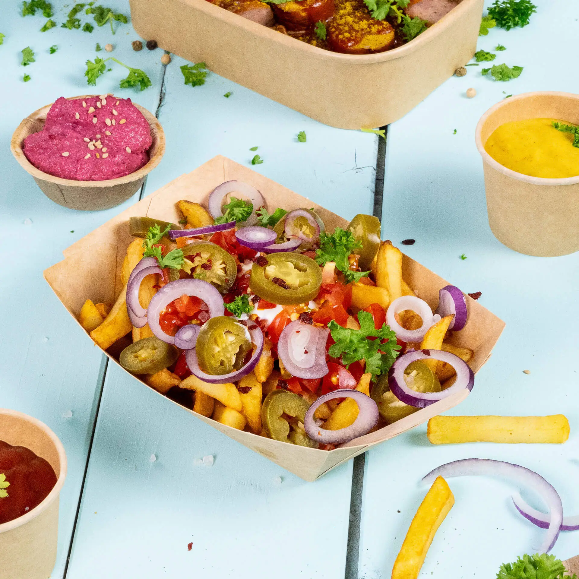 Bateau en carton pour amuses bouche, 400 ml,  17 x 12 x 4 cm Bateau en carton pour amuses bouche, 400 ml,  17 x 12 x 4 cm