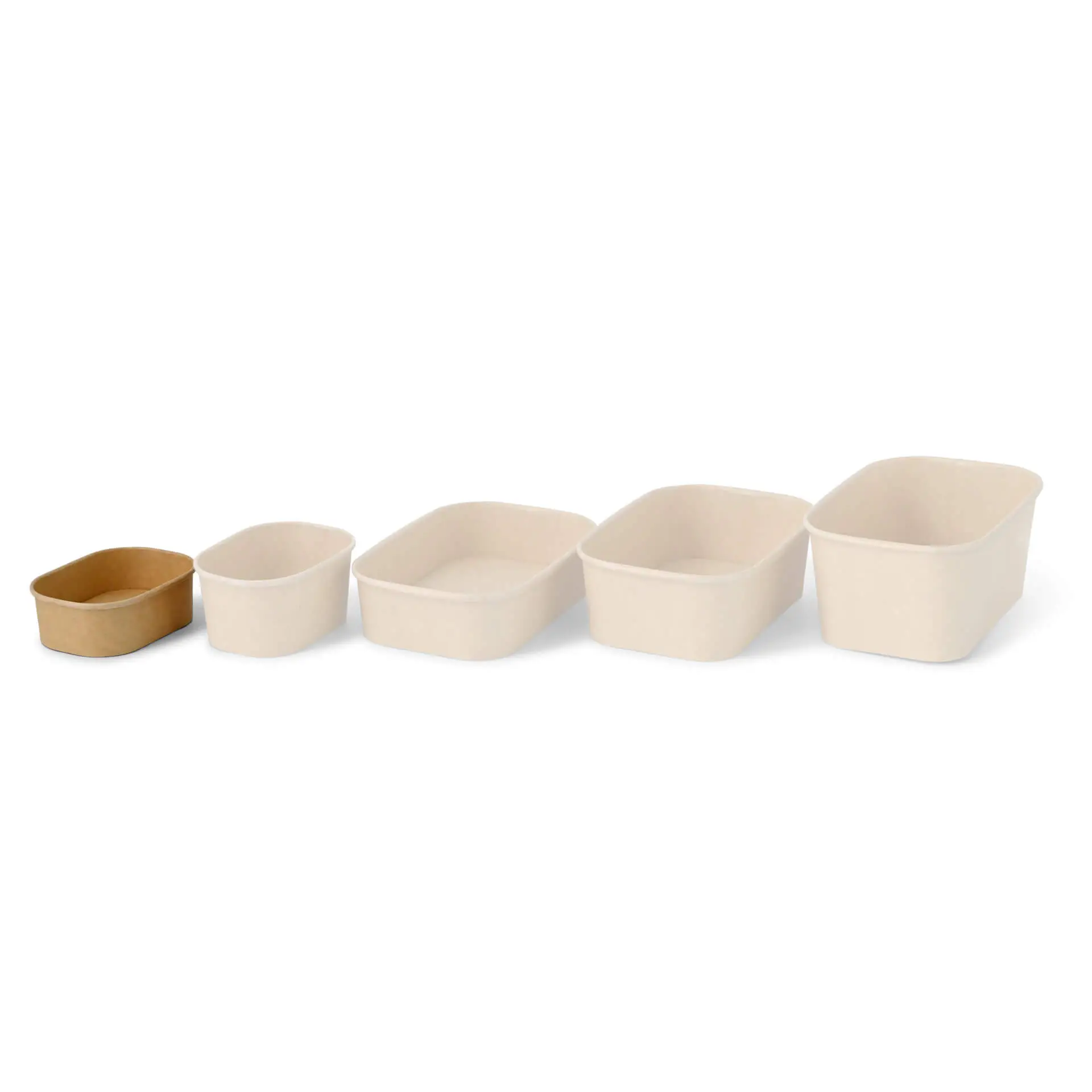 Barquette en carton 150 ml, 11 x 8 x 3,5 cm, marron, rectangulaire