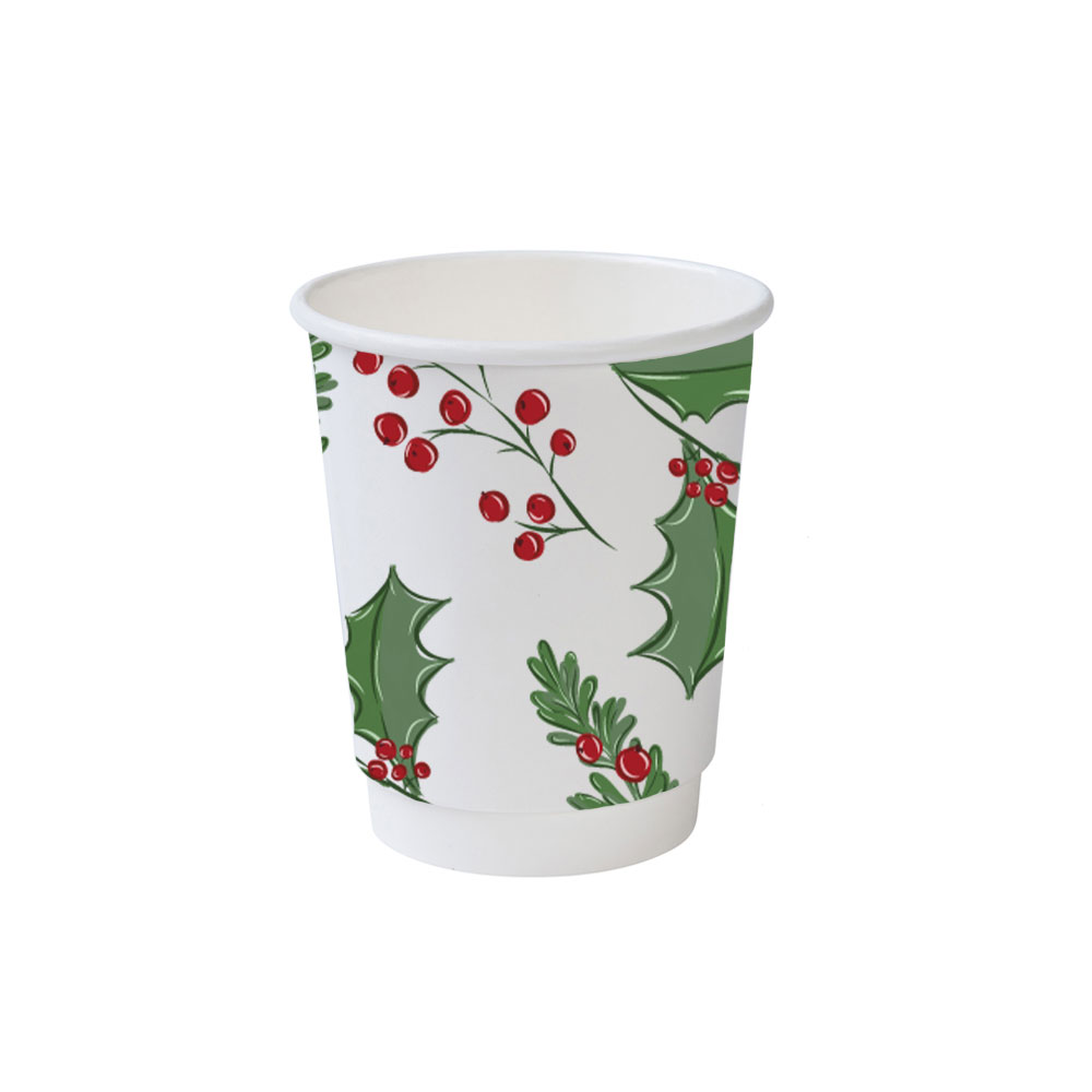 Pappbecher doppelwandig Winter-Edition #1 200 ml / 8 oz, matt