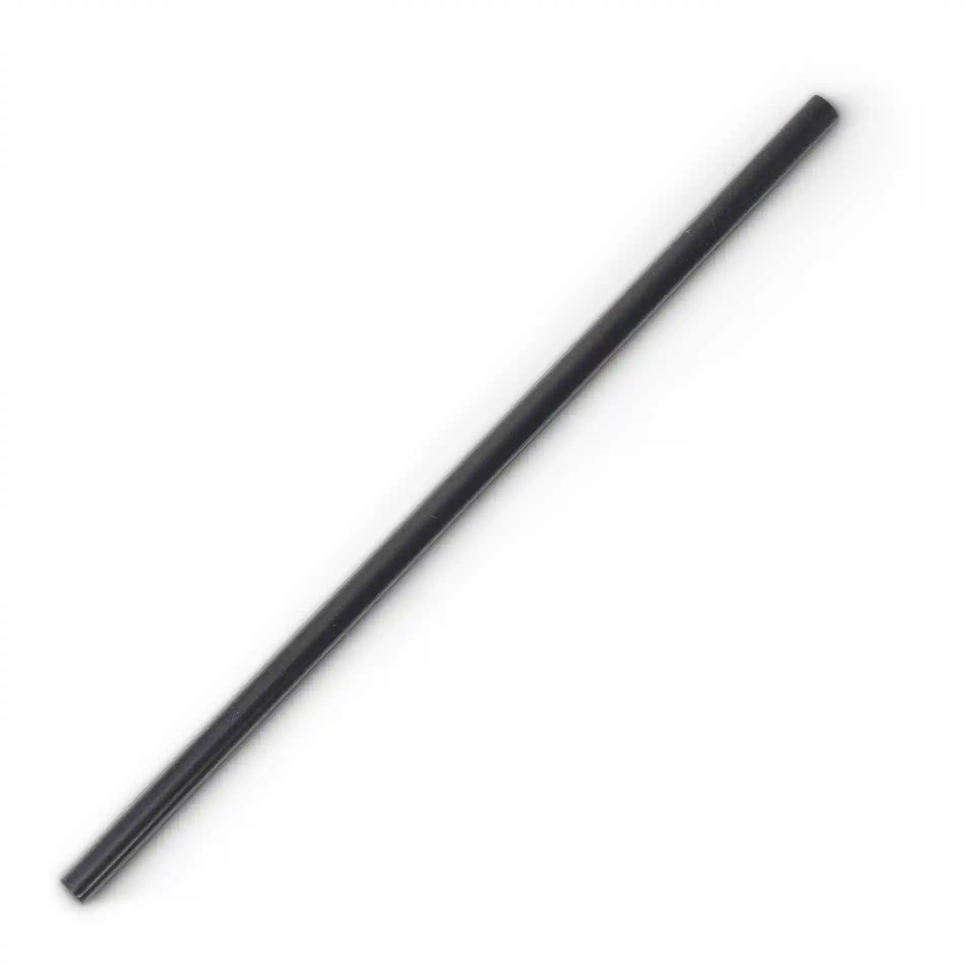 Paille réutilisable noire, 22 cm de long et 0,7 cm de diamètre, en polypropylène.