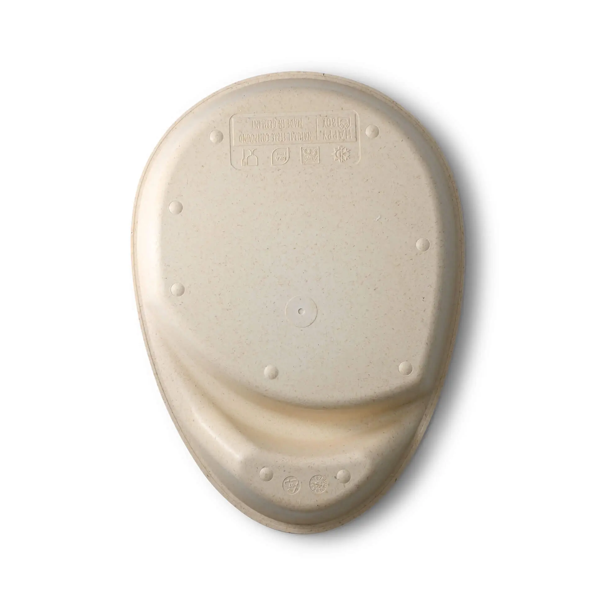 Assiette repas réutilisable "merways Plate" 27,5 x 20 x 3,5 cm, 2 compartiments, ovale, blanc crème dfc008481-mehrweg-menue-teller-merways-plate-275-x-20-x-35-cm-2-kammern-tropfenfoermig-cashew-creme-weiss-4