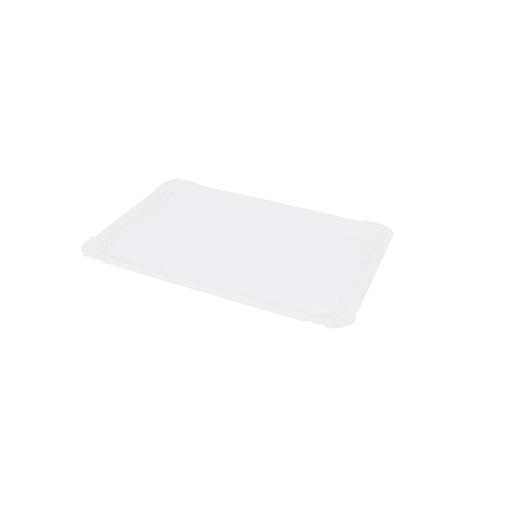Pappteller 17 x 23 cm, weiß, rechteckig