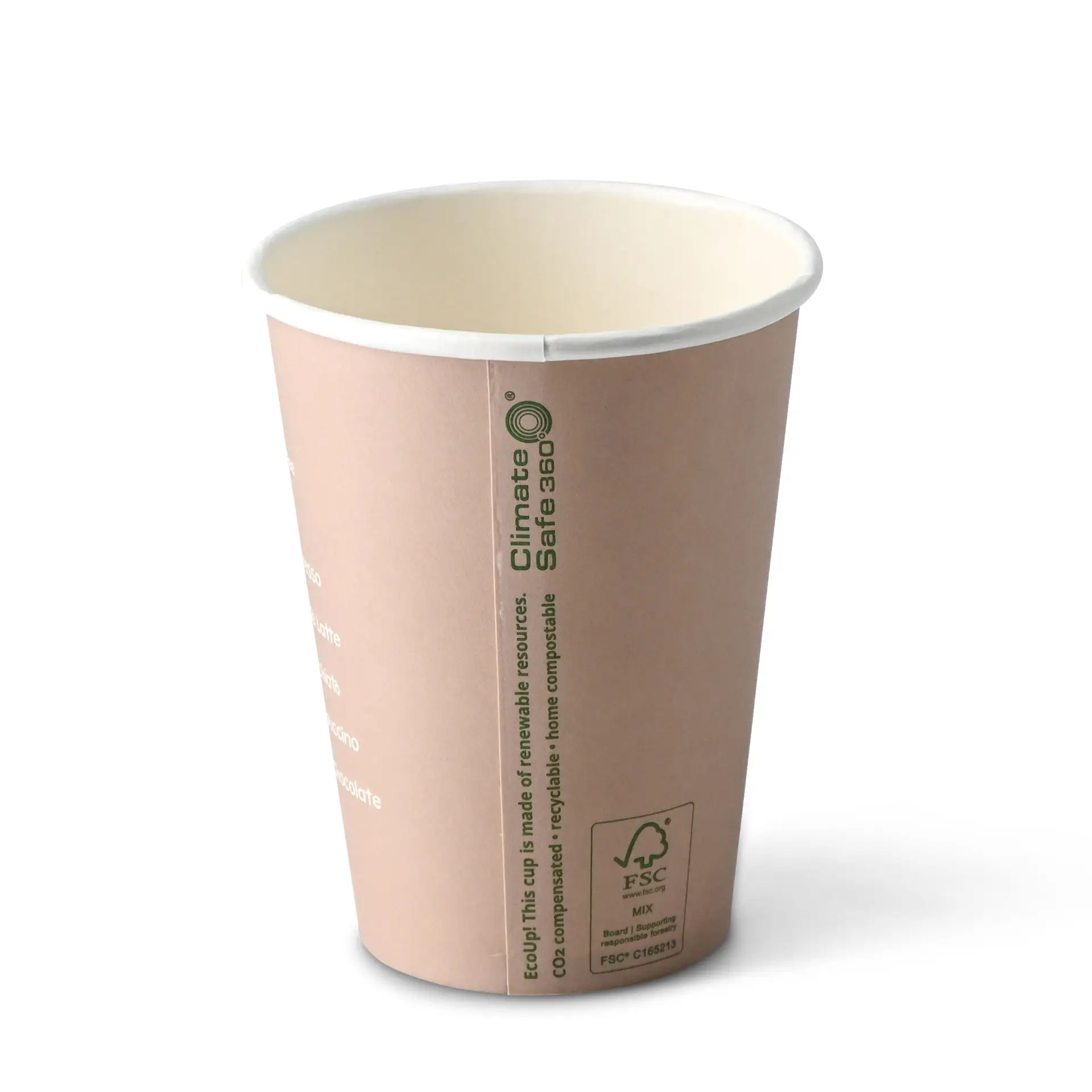 Gobelet en carton imprimé "Coffeebreak" 300 cl / 12 oz, Ø 80 mm, blanc