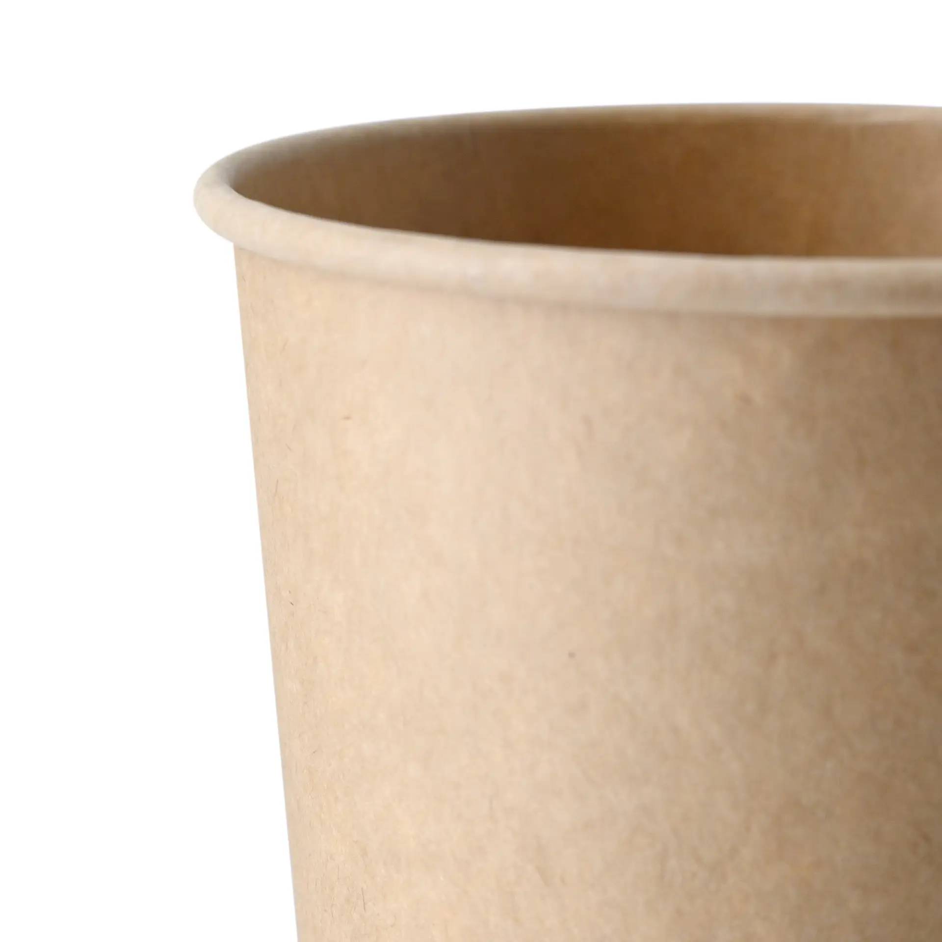 Gobelet en papier marron à paroi simple avec revêtement PLA, conçu pour les boissons chaudes et froides, capacité 500 ml.