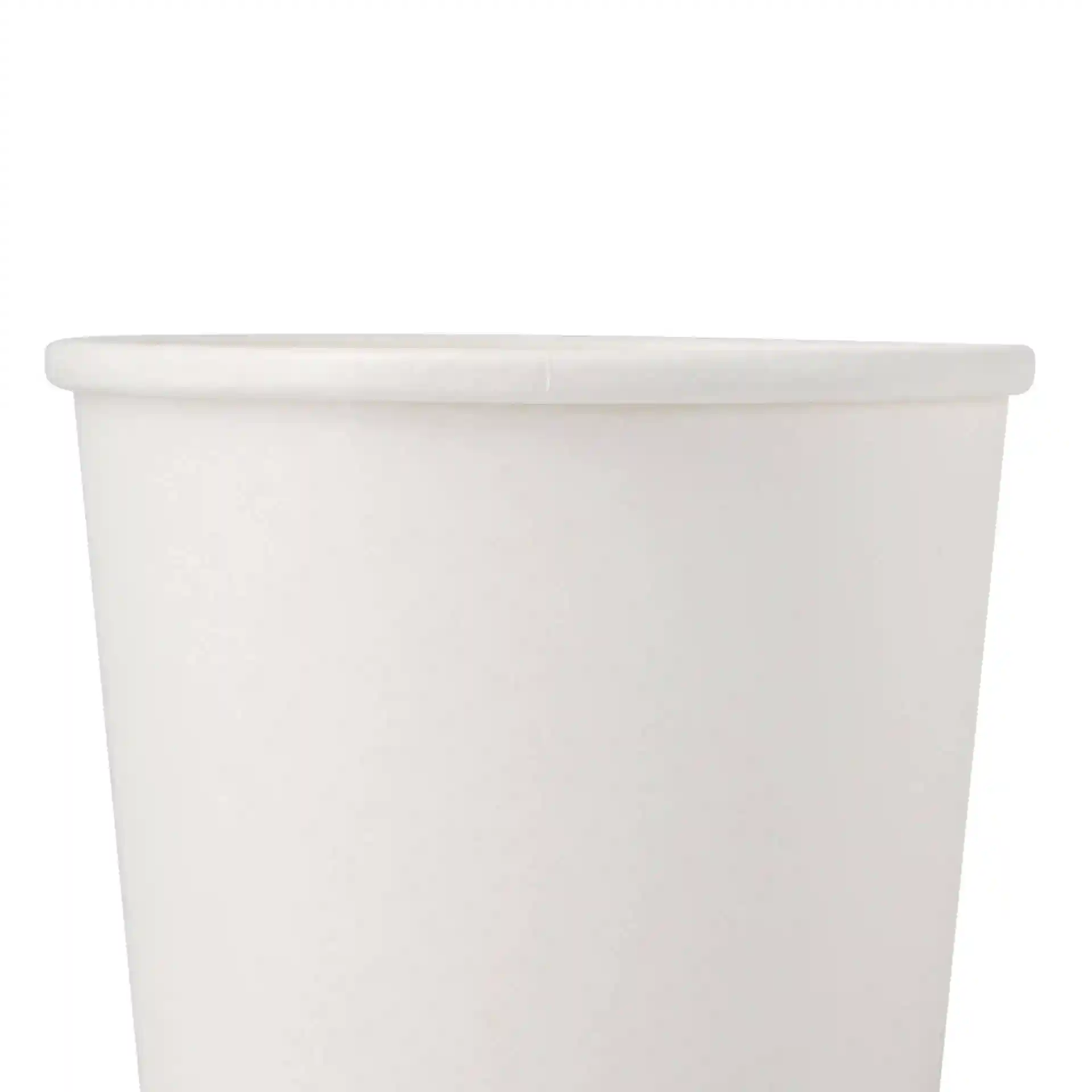Conteneur à soupe à emporter en carton blanc, forme ronde, capacité de 24 oz, diamètre de 115 mm.