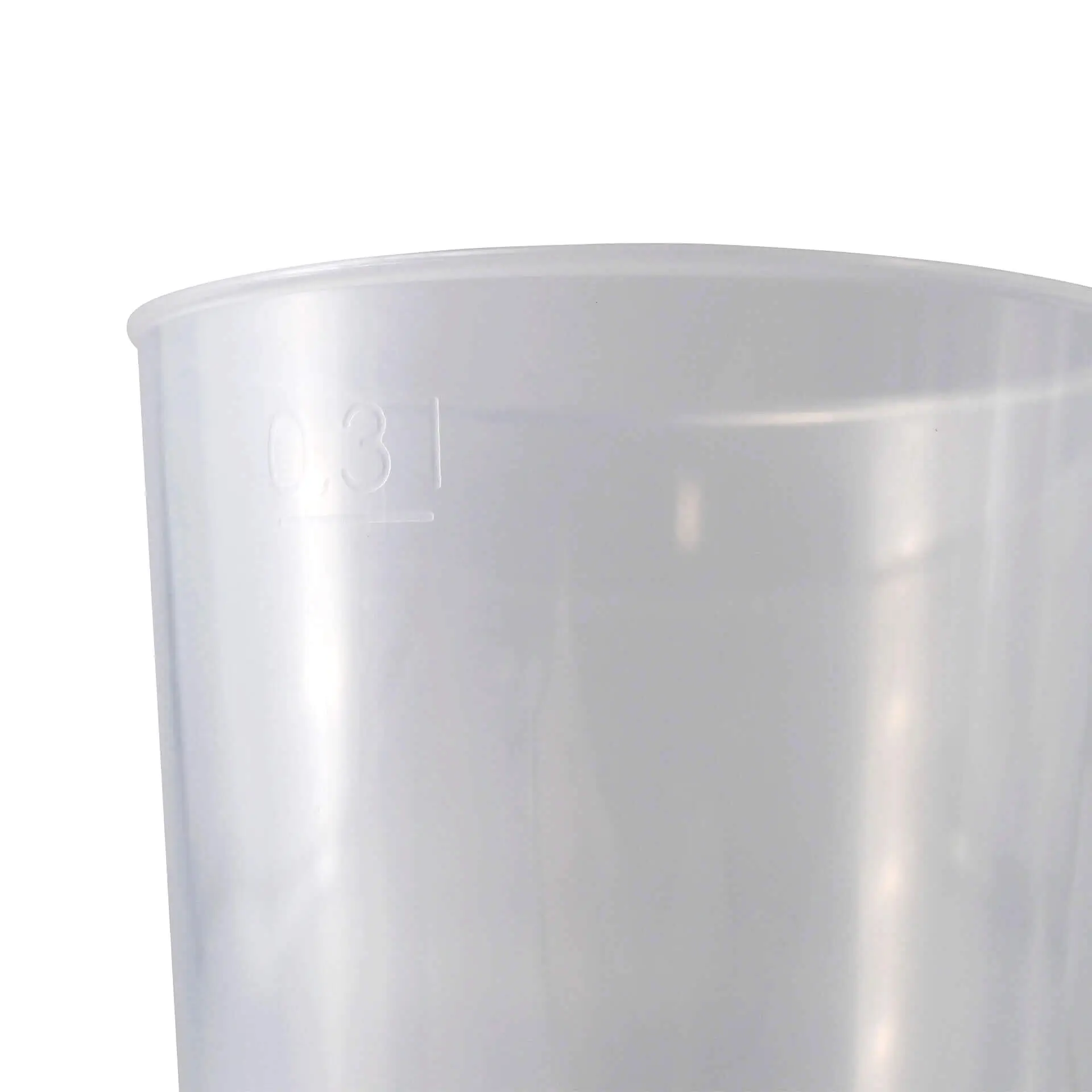 Gobelet réutilisable, plastique transparent 30 cl, Ø 77mm, PP dcd00821-mehrwegbecher-300-ml-77-mm-pp-transparent-2