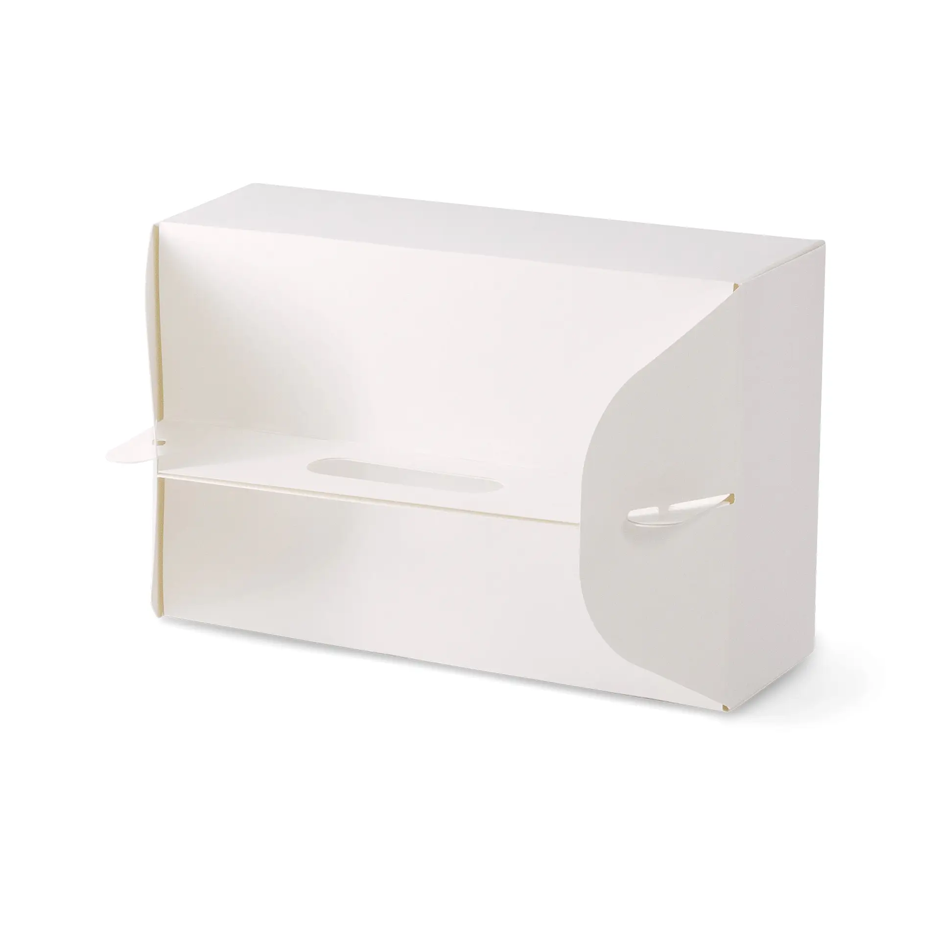 Boîte à gâteaux en carton avec poignée L, 26 x 17 x 9 cm, blanc, pliable