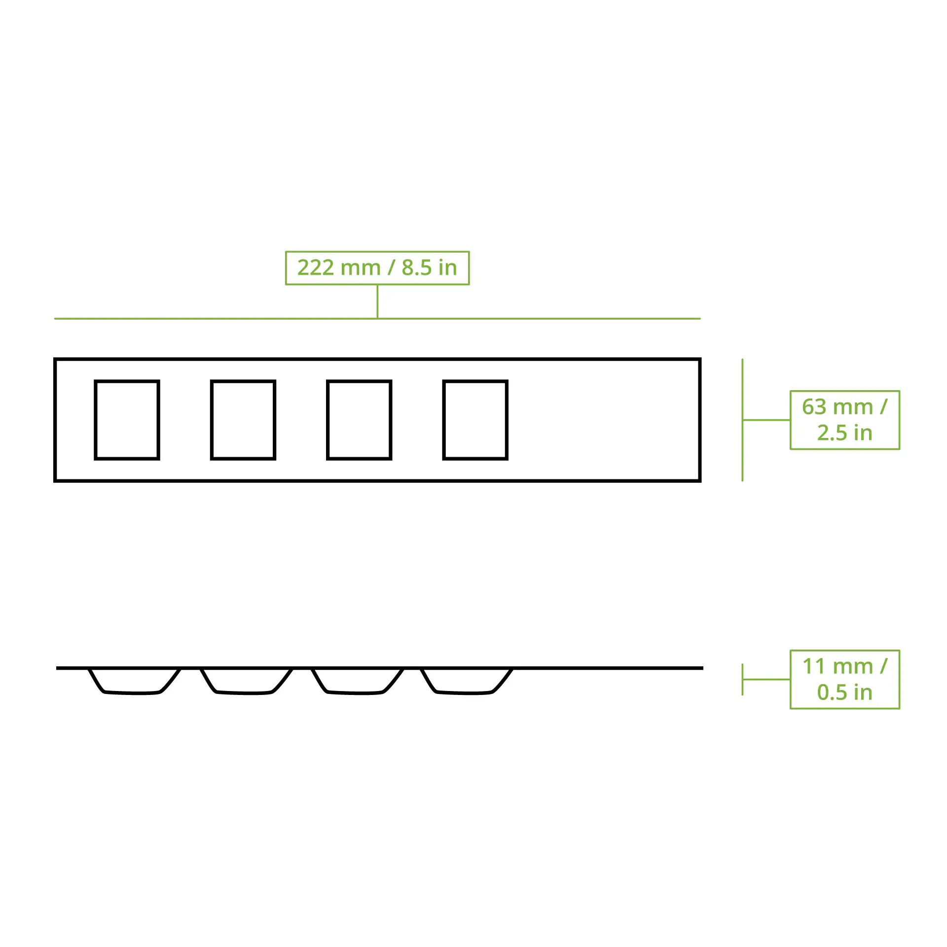Plateau distributeur de médicaments biodégradable en bagasse ; avec couvercle coulissant transparent et quatre compartiments pour les portions quotidiennes.