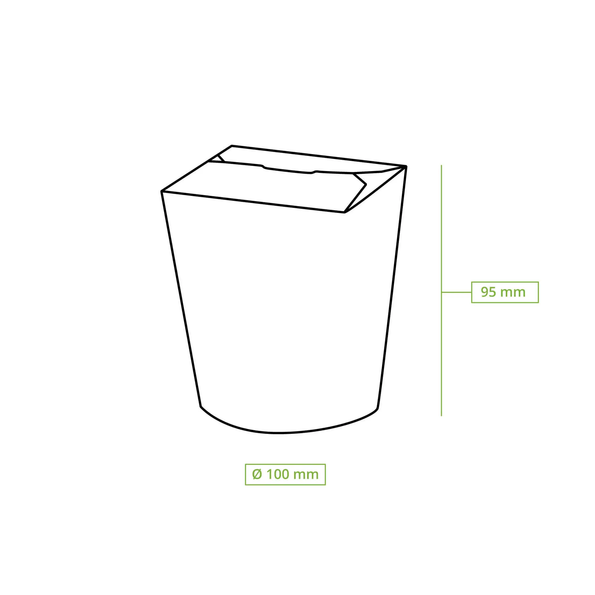 Boite à pâtes en carton kraft brun, revêtement PLA, 650 ml Boite à pâtes en carton kraft brun, revêtement PLA, 650 ml