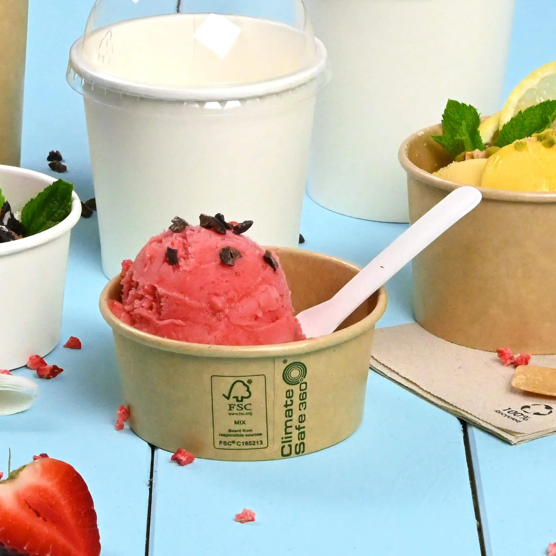 Pot à glace en carton XS, 100 - 180 ml (revêtu de PE), Ø 92 mm, brun con30017-01-1-eisbecher-pappe-xs-beschichtet-100-ml-max-180-ml-92-mm-braun-6