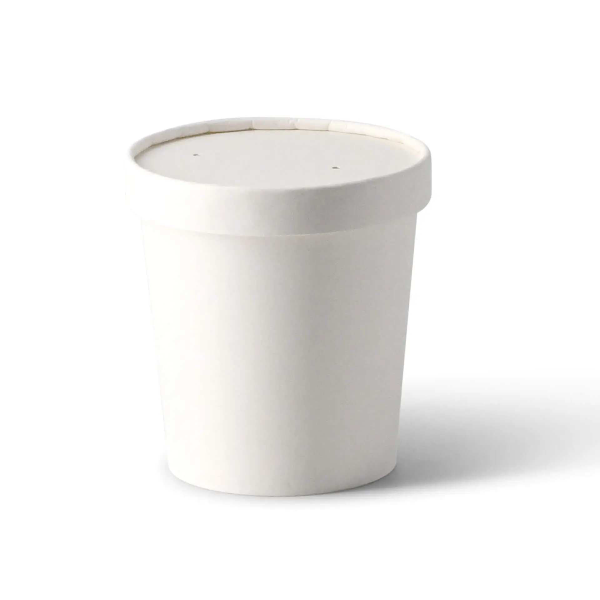Pot à soupe à emporter en carton (Premium) 400 ml / 16 oz, Ø 95 mm, blanc, revêtement biologique