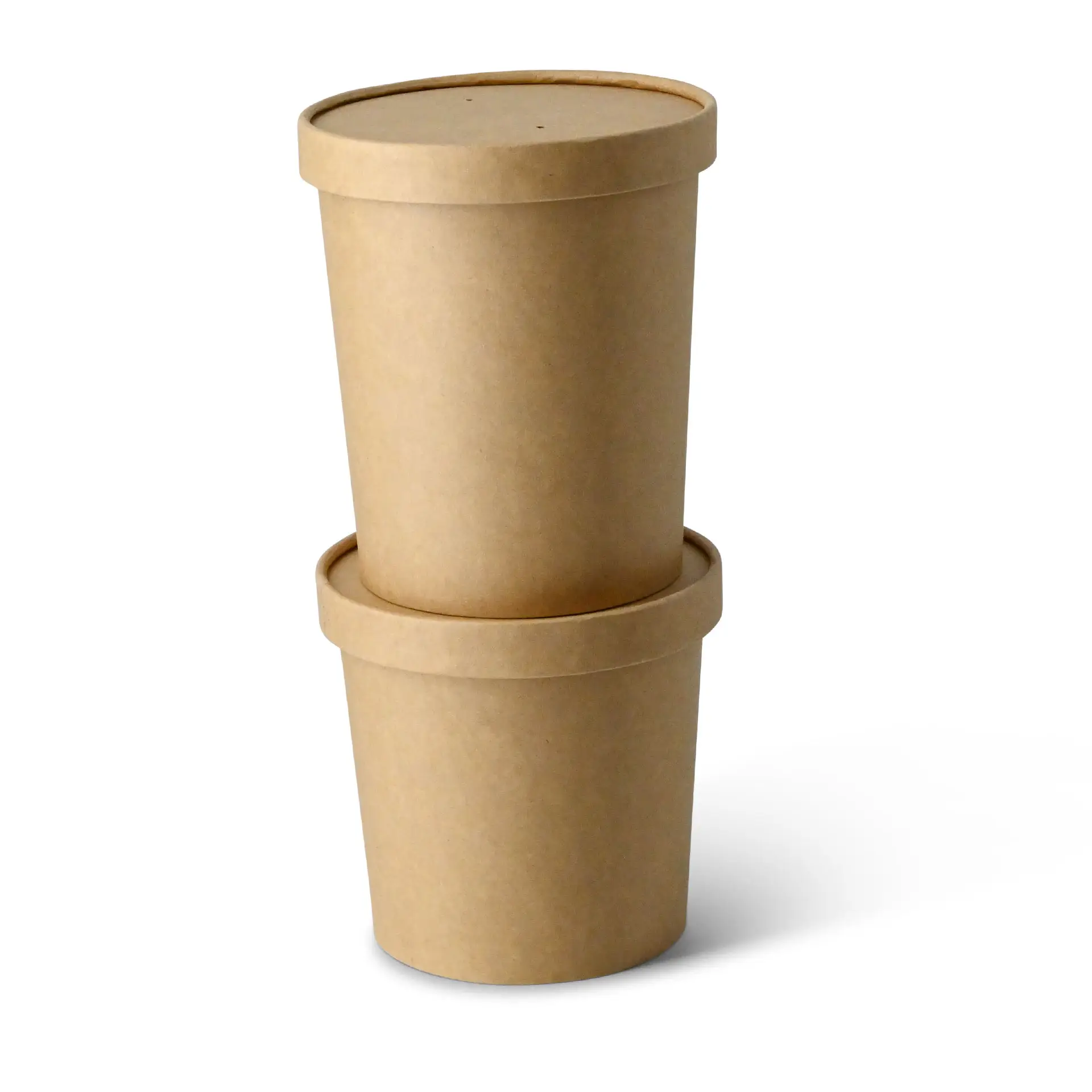 Pot à soupe à emporter en carton (Premium) 800 ml / 32 oz, Ø 115 mm, marron, revêtement biologique