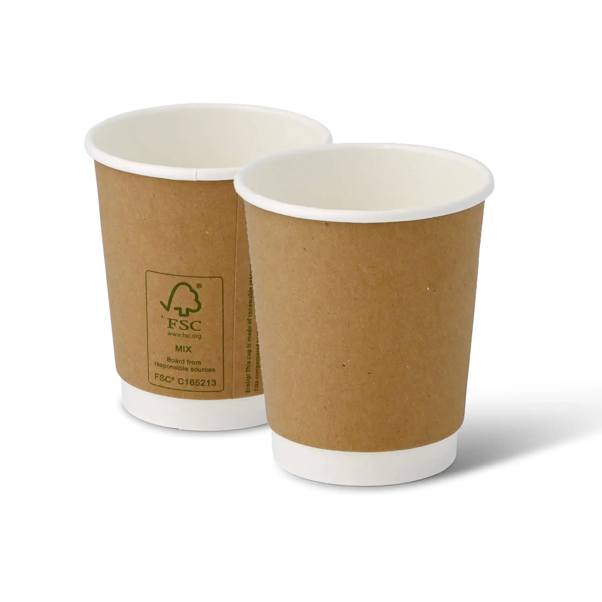 Gobelet en carton double paroi, 20 cl / 8 oz, Ø 80 mm, brun Gobelet en carton double paroi, 20 cl / 8 oz, Ø 80 mm, brun