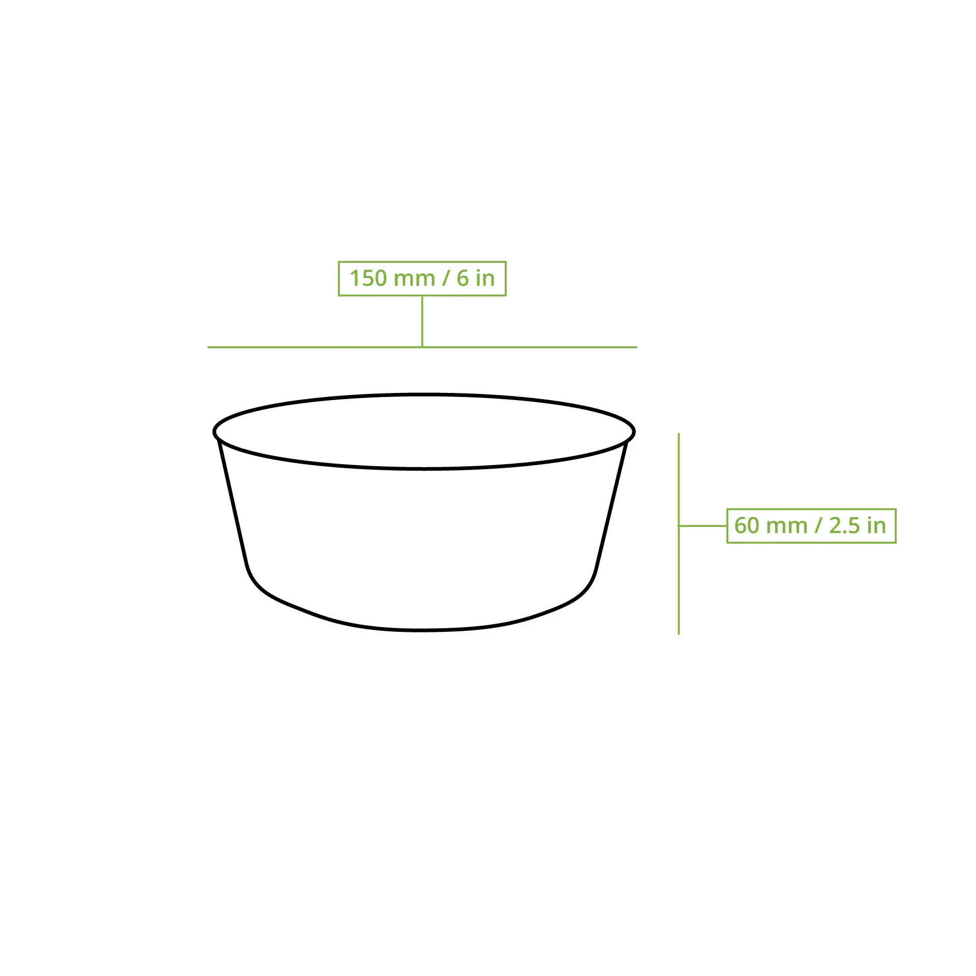 Bol en carton / Bol à salade (revêtement biologique) 650 ml, Ø 185 mm, blanc