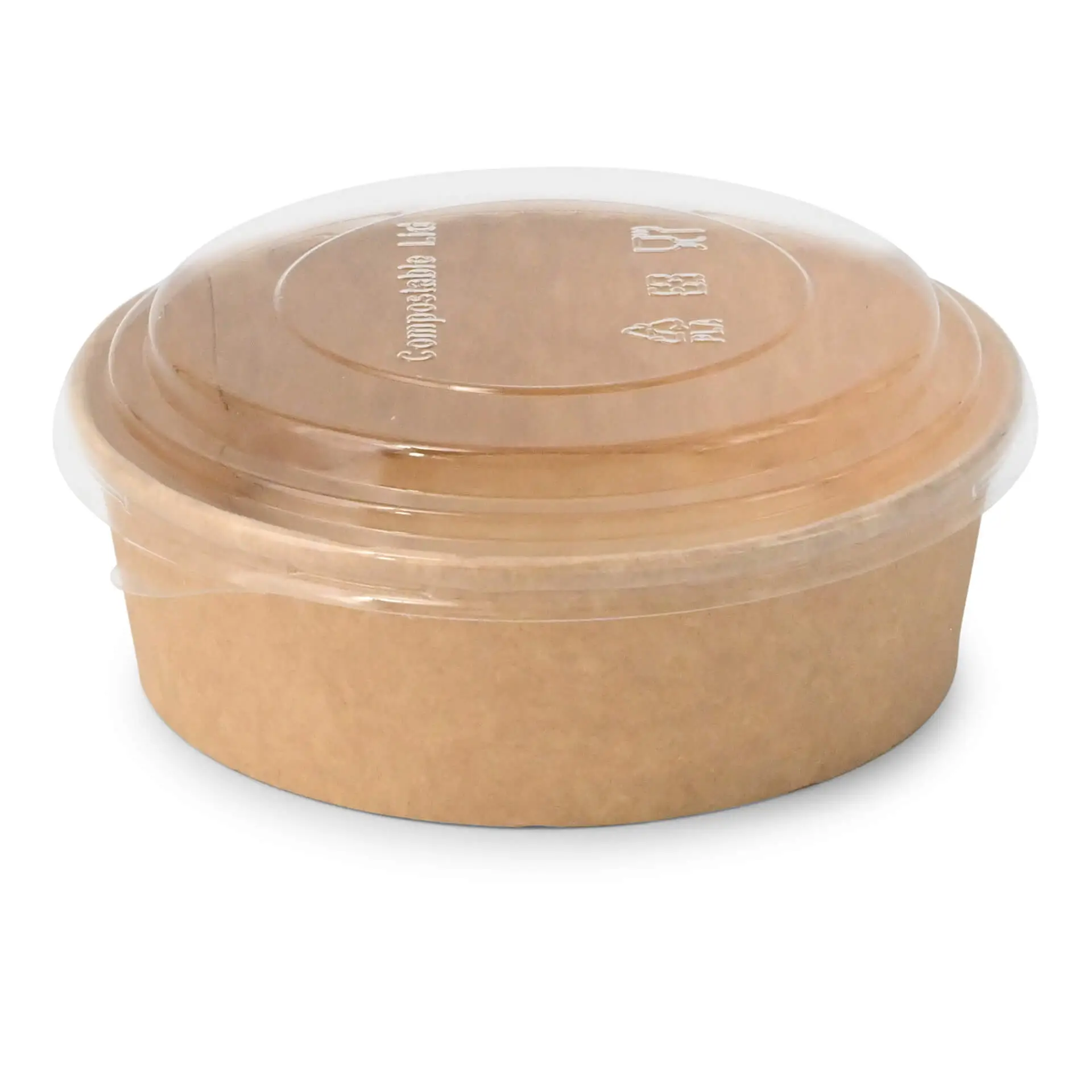 Bol rond en carton kraft (revêtu de PE), 400 ml, Ø 150 mm, brun, rondes (650 ml de volume max.)