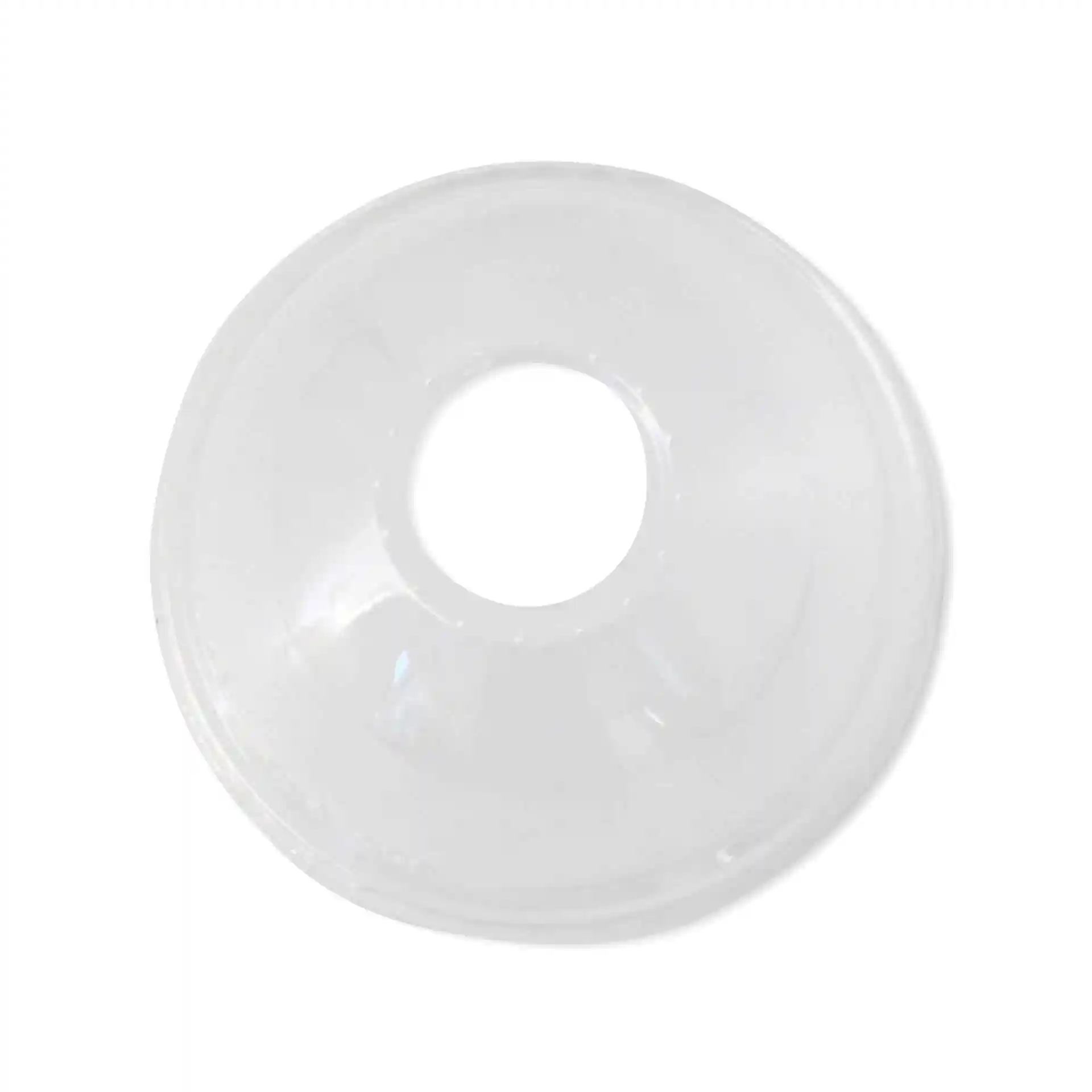 Couvercle en PLA transparent avec un trou pour paille, mesurant 96 mm de diamètre et 44 mm de hauteur.