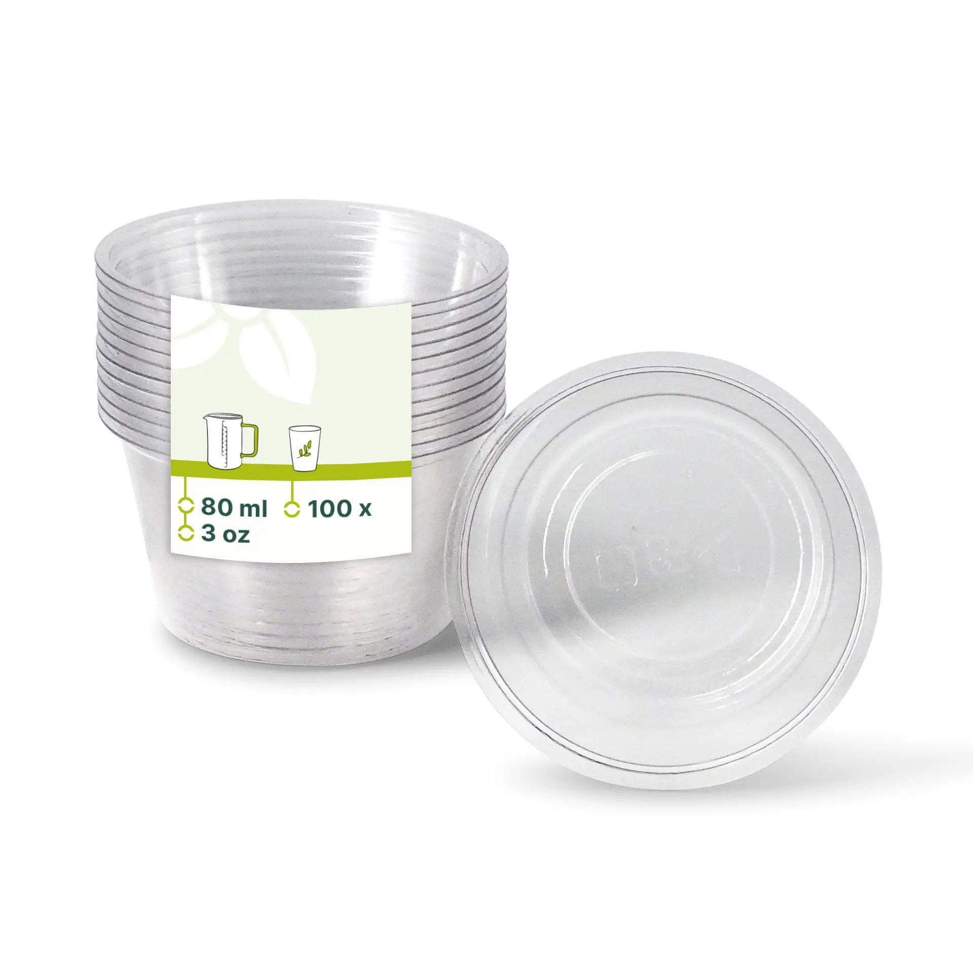 Pot à portions en PLA 80 ml, Ø 70 mm