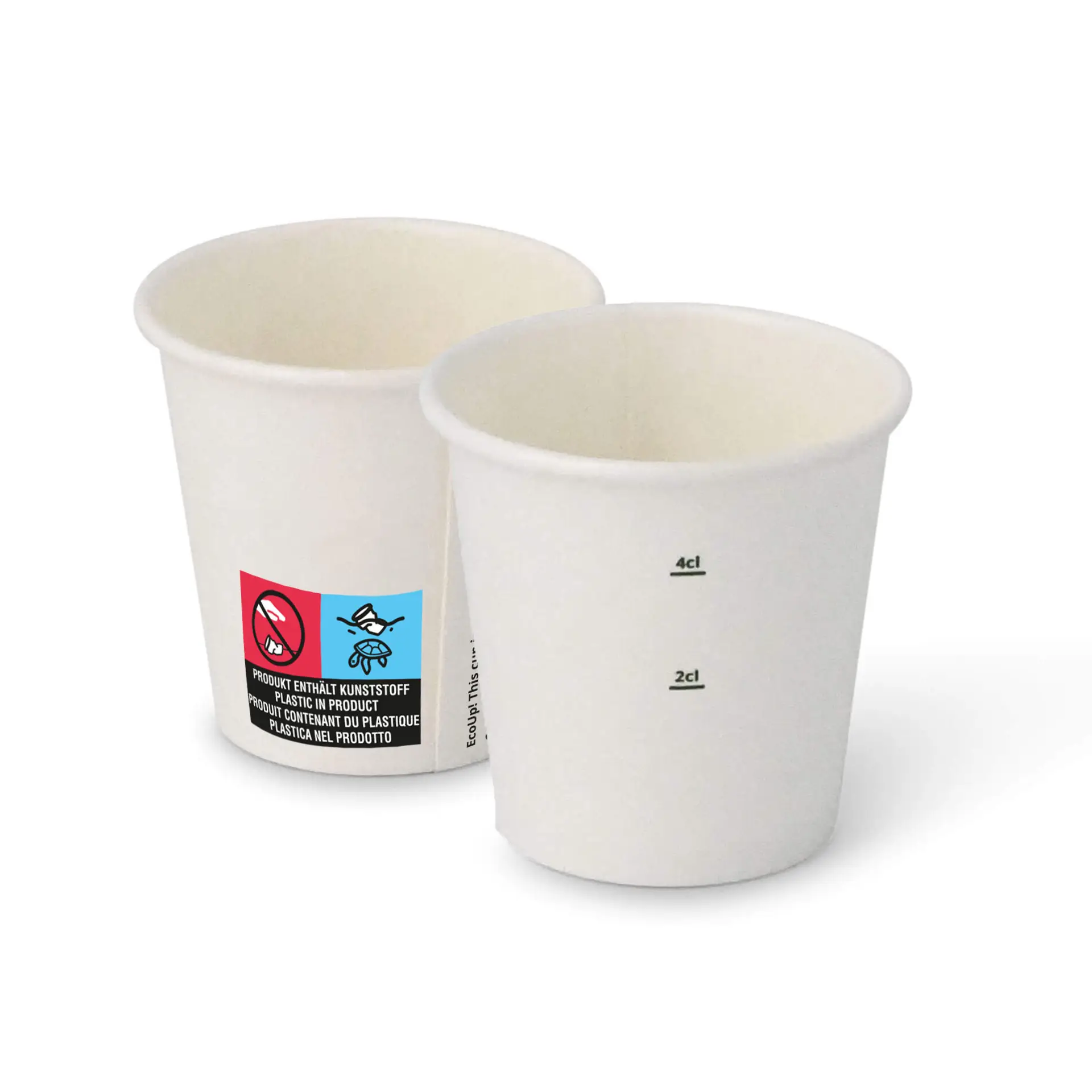 Gobelet en carton (revêtu de PE) 5 cl / 2 oz, Ø 50 mm, blanc