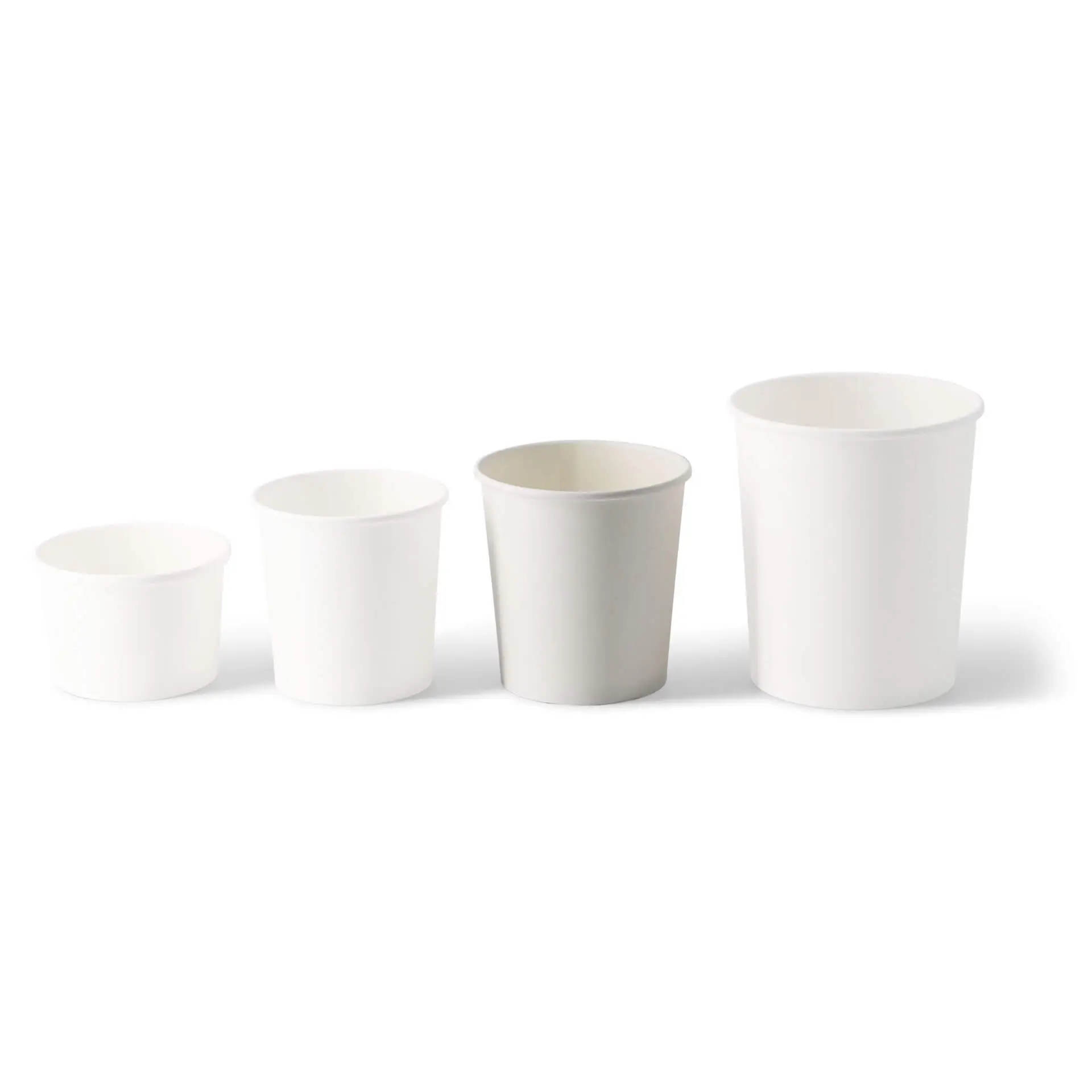 Pot à soupe à emporter en carton (Premium) 400 ml / 16 oz, Ø 95 mm, blanc, revêtement biologique