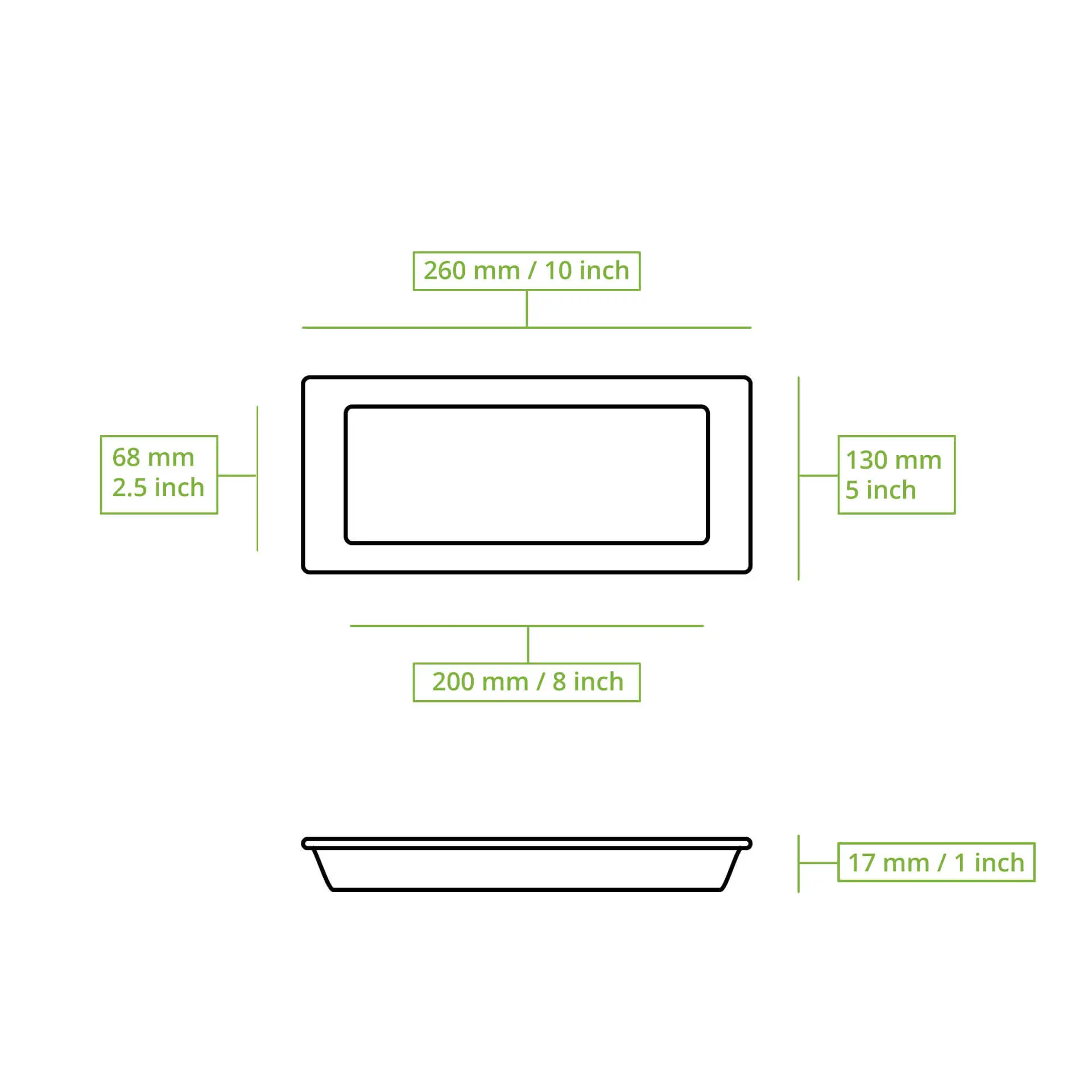 Assiette rectangulaire en canne à sucre, 26 x 13 cm Assiette rectangulaire en canne à sucre, 26 x 13 cm