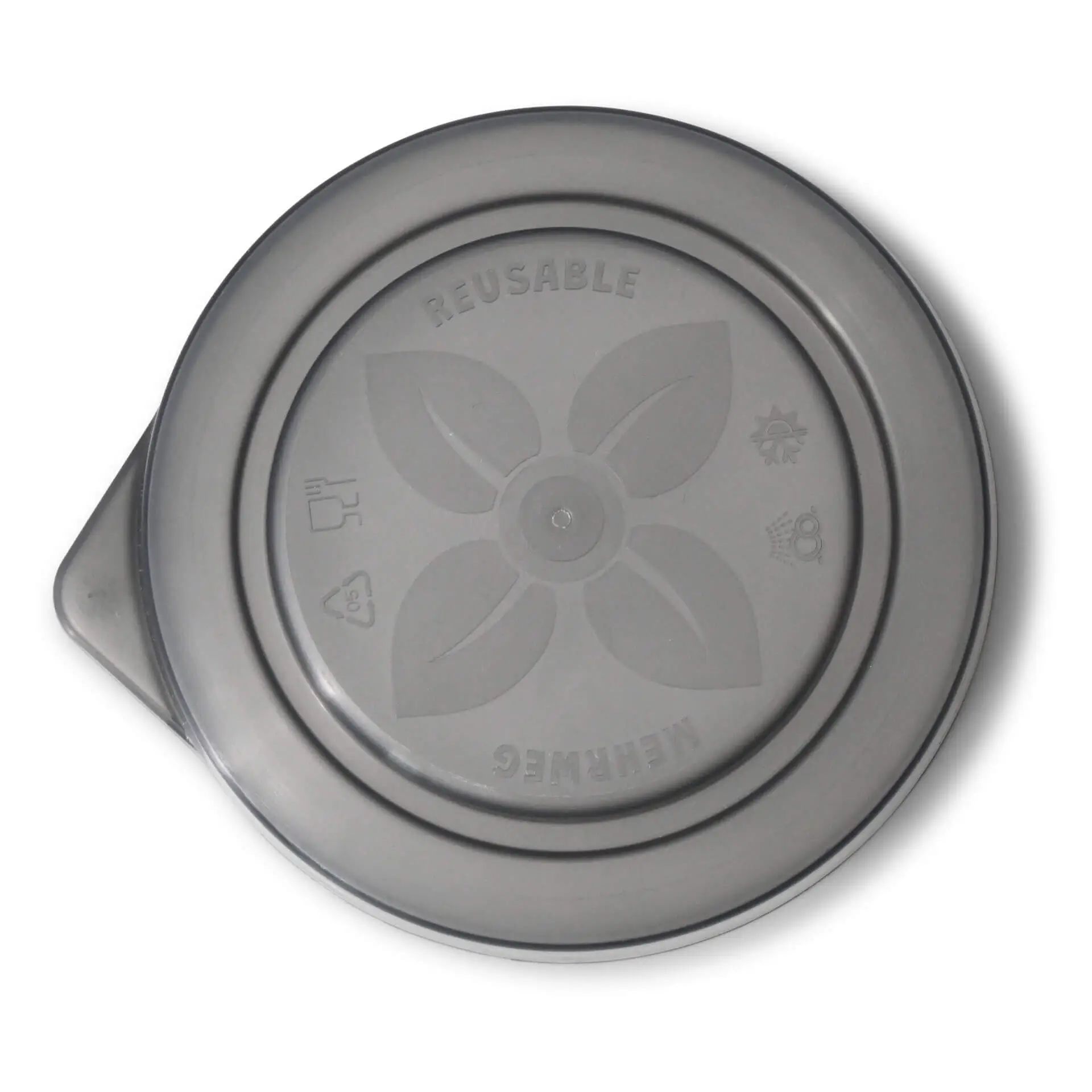 Couvercle réutilisable «merways Cup» gris, Ø 95mm, PP dfc008111-mehrwegdeckel-merways-cup-95-mm-pp-grau-1