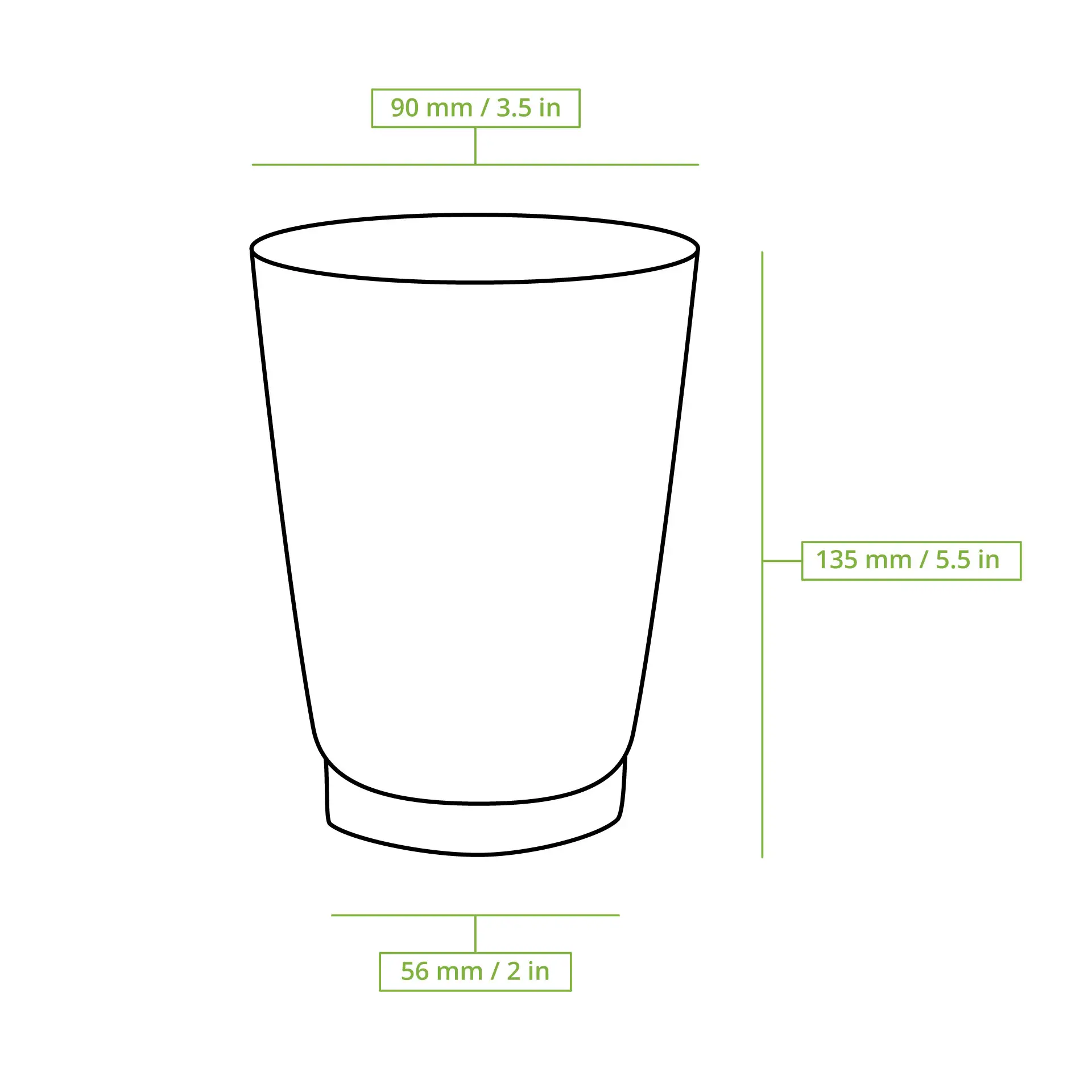 Gobelet en carton ondulé 40 cl / 16 oz, Ø 90 mm, brun Gobelet en carton ondulé 40 cl / 16 oz, Ø 90 mm, brun