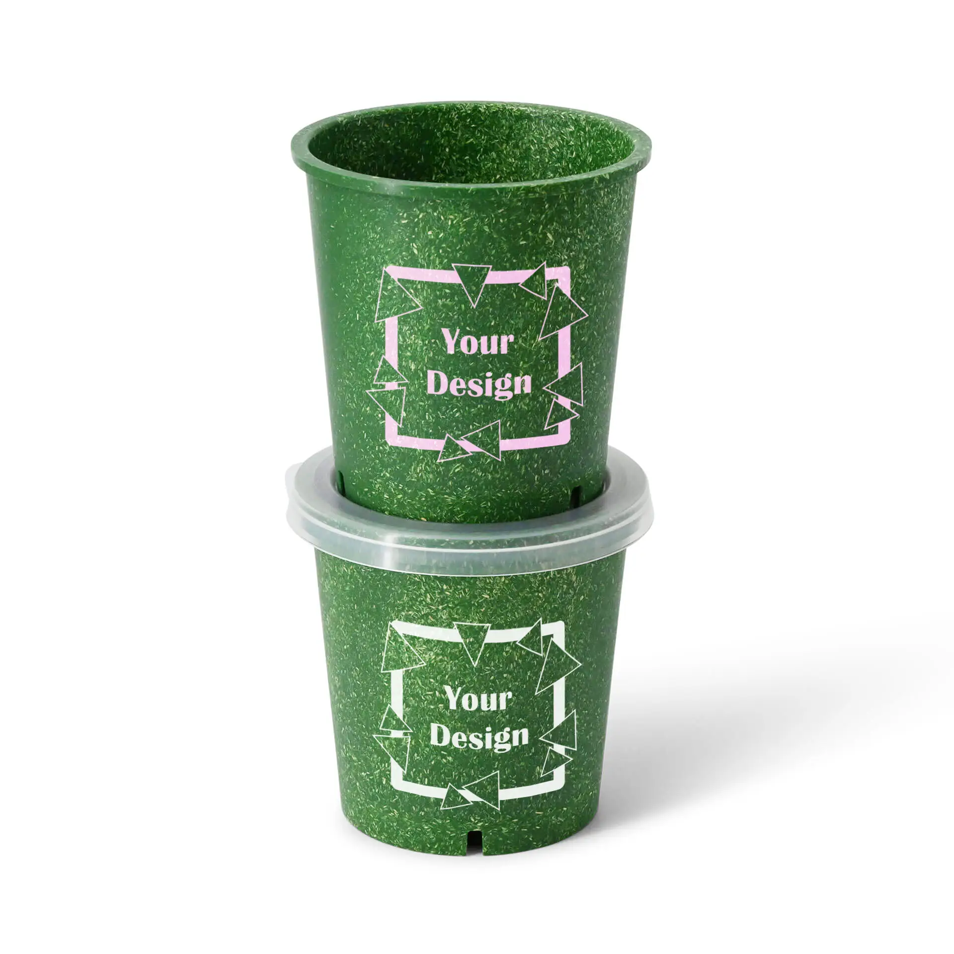 Pots à soupe réutilisable "merways Cup" épinard / vert foncé 400 ml, Ø 95 mm, personnalisable