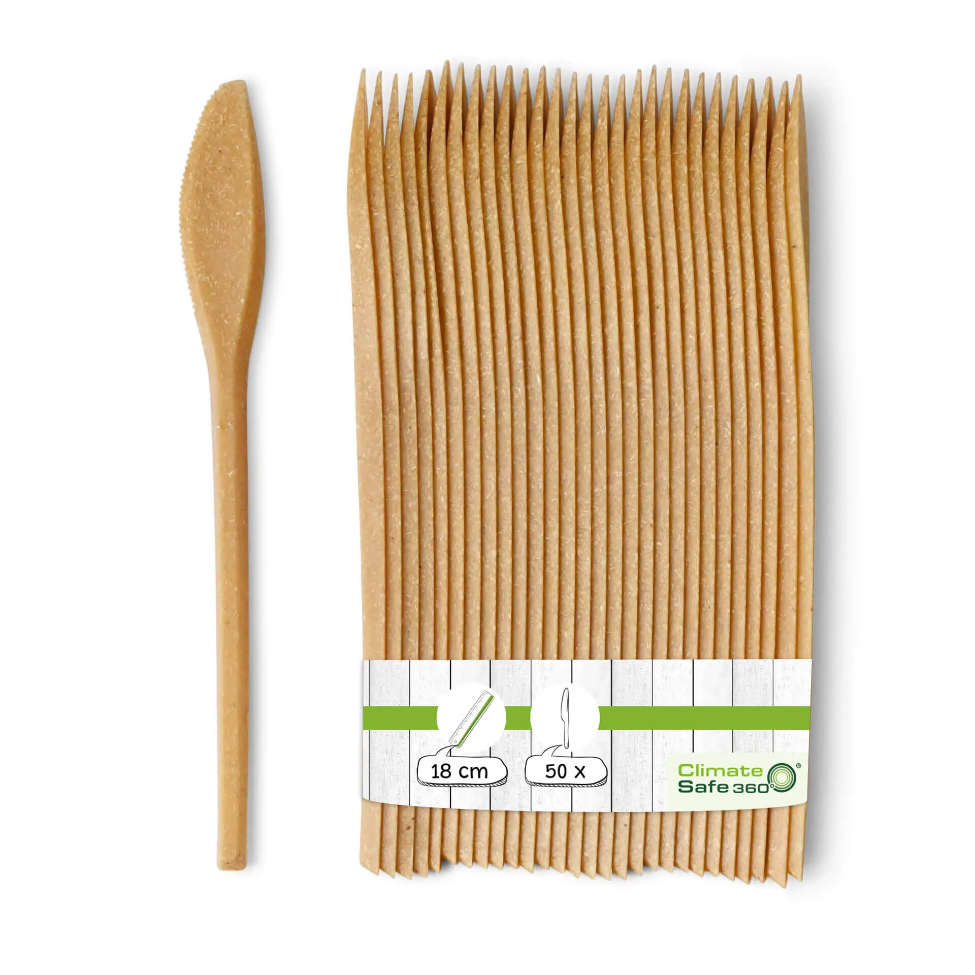 Couteau Réutilisable 18 cm, Caramel / brun Couteau Réutilisable 18 cm, Caramel / brun