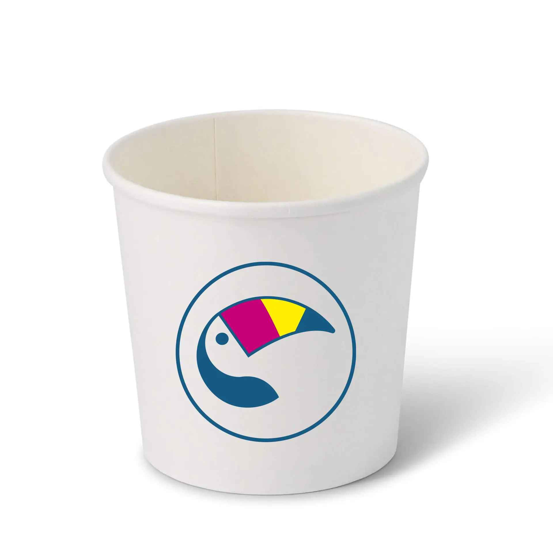 Gobelet à soupe à emporter imprimé, blanc, 800 ml, Ø 115 mm, revêtement PLA