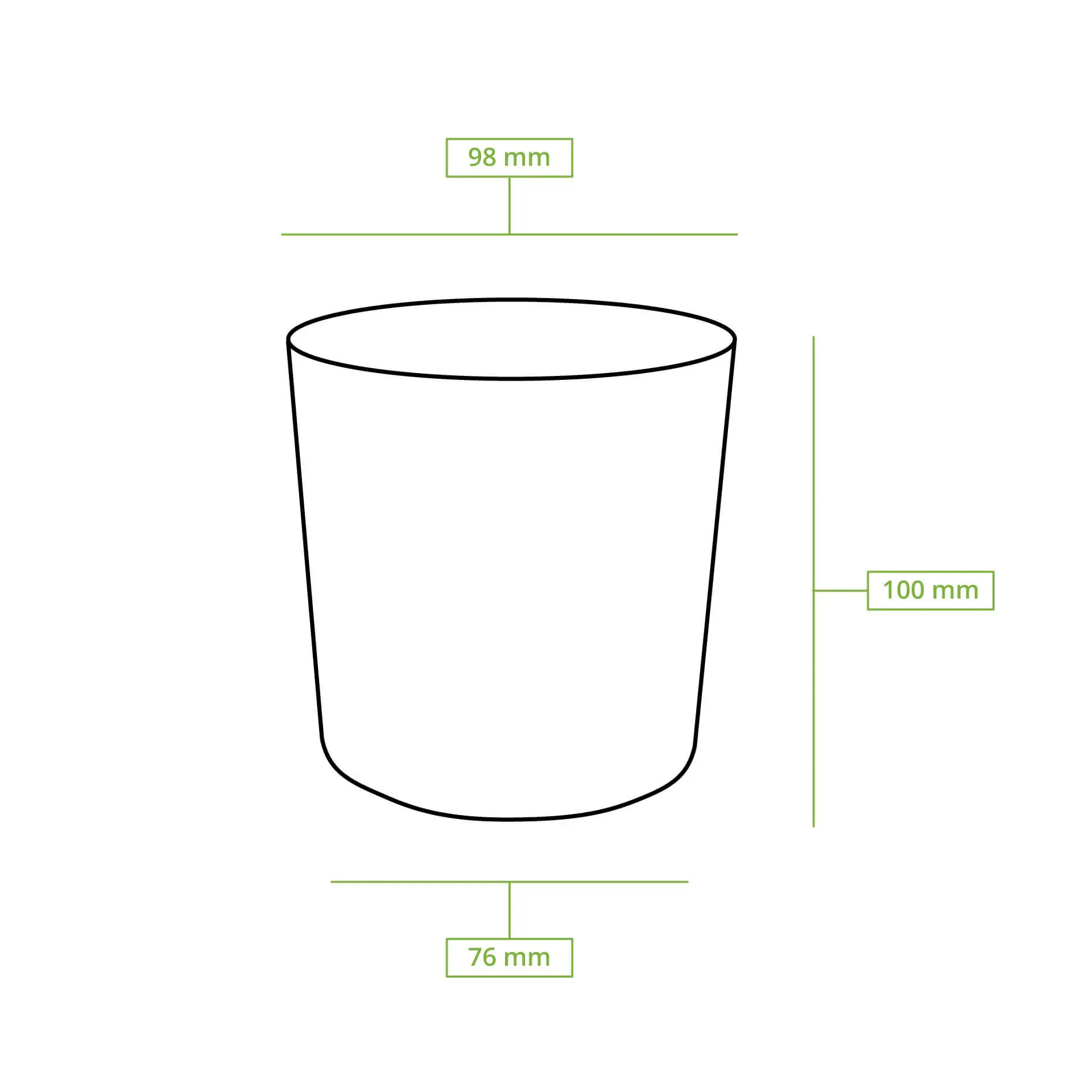 Pot à soupe à emporter en carton (Premium) 400 ml / 16 oz, Ø 95 mm, blanc, revêtement biologique