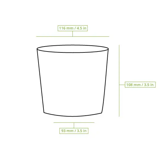 Pot à soupe à emporter en carton (revêtement biologique) 600 ml / 24 oz, Ø 115 mm, marron