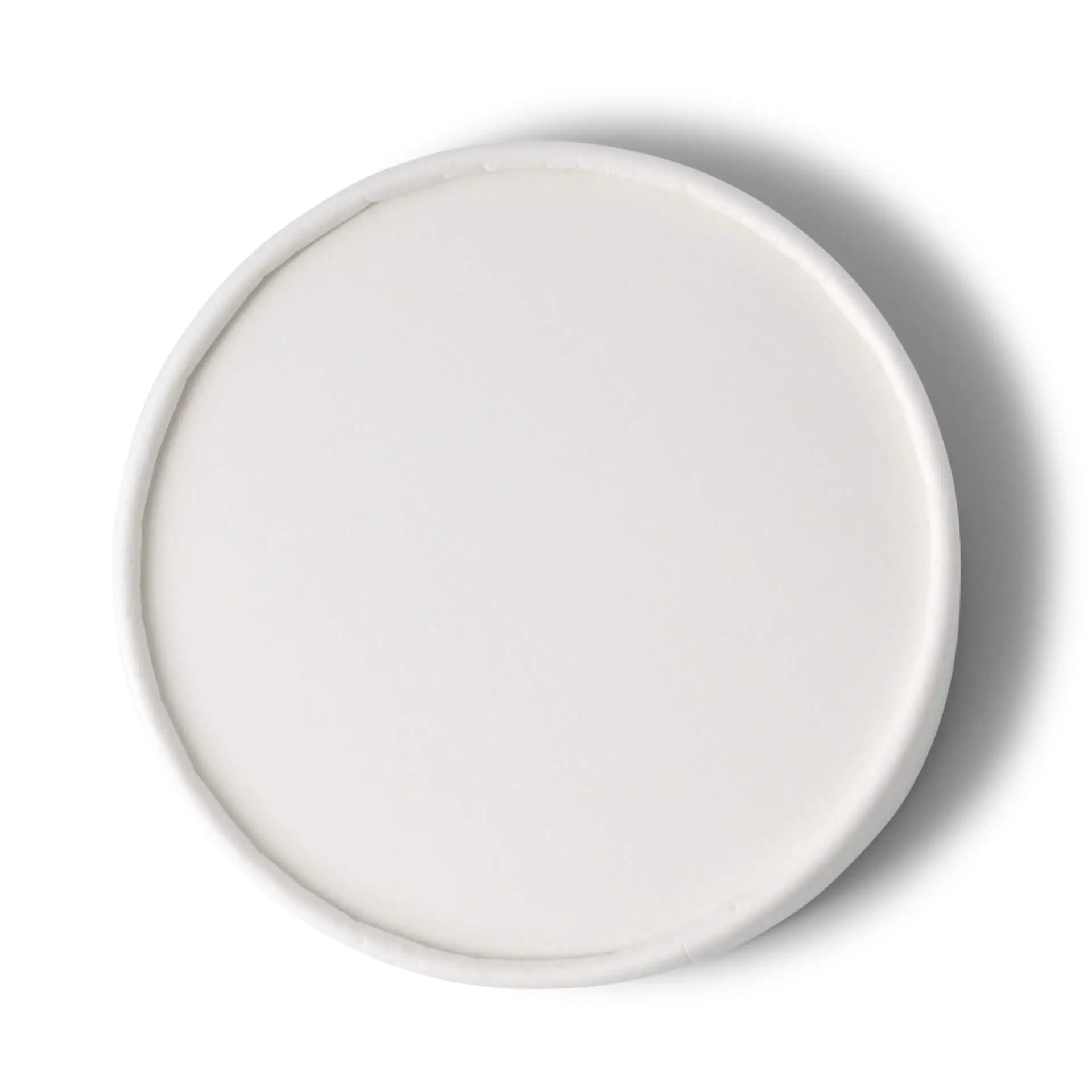 Couvercle en carton (revêtu de PE) Ø 92 mm, blanc (pour pots de glace)