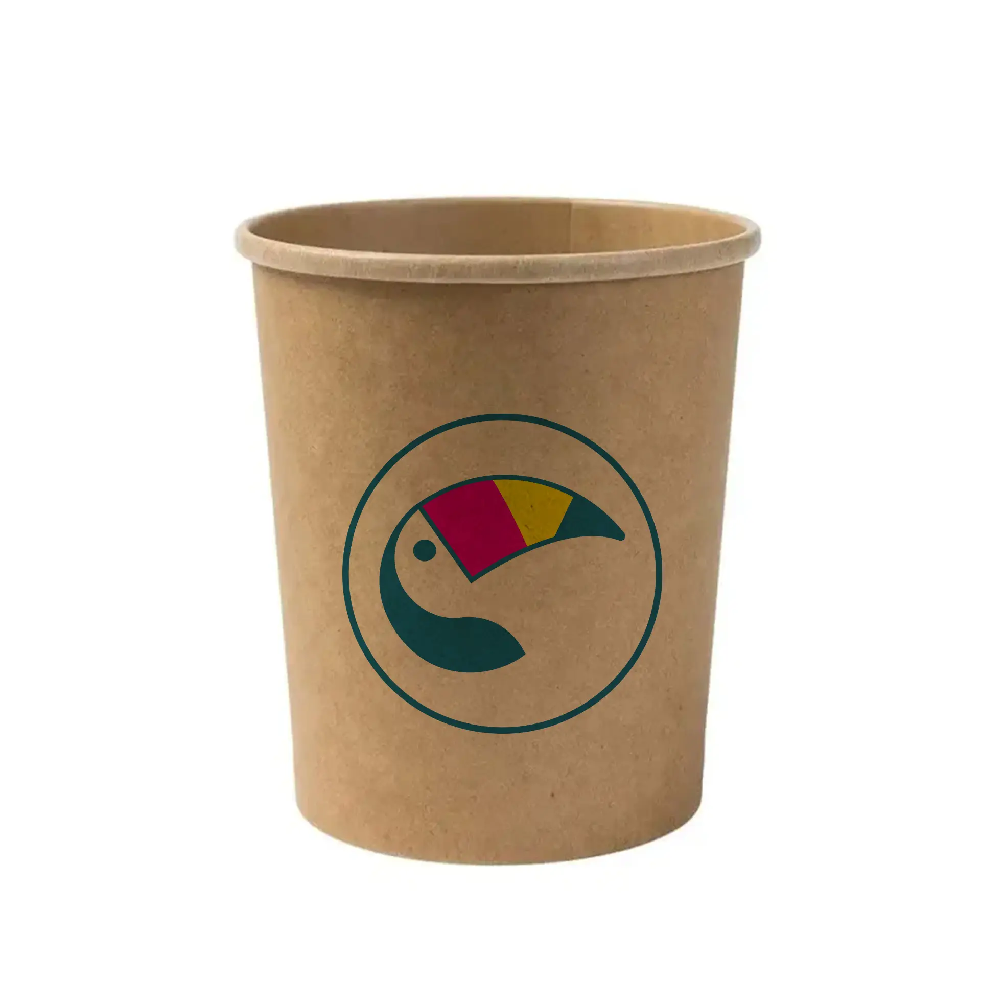 Gobelet à soupe à emporter imprimé, brun, 600 ml, Ø 115 mm, revêtement PLA Gobelet à soupe à emporter imprimé, brun, 600 ml, Ø 115 mm, revêtement PLA
