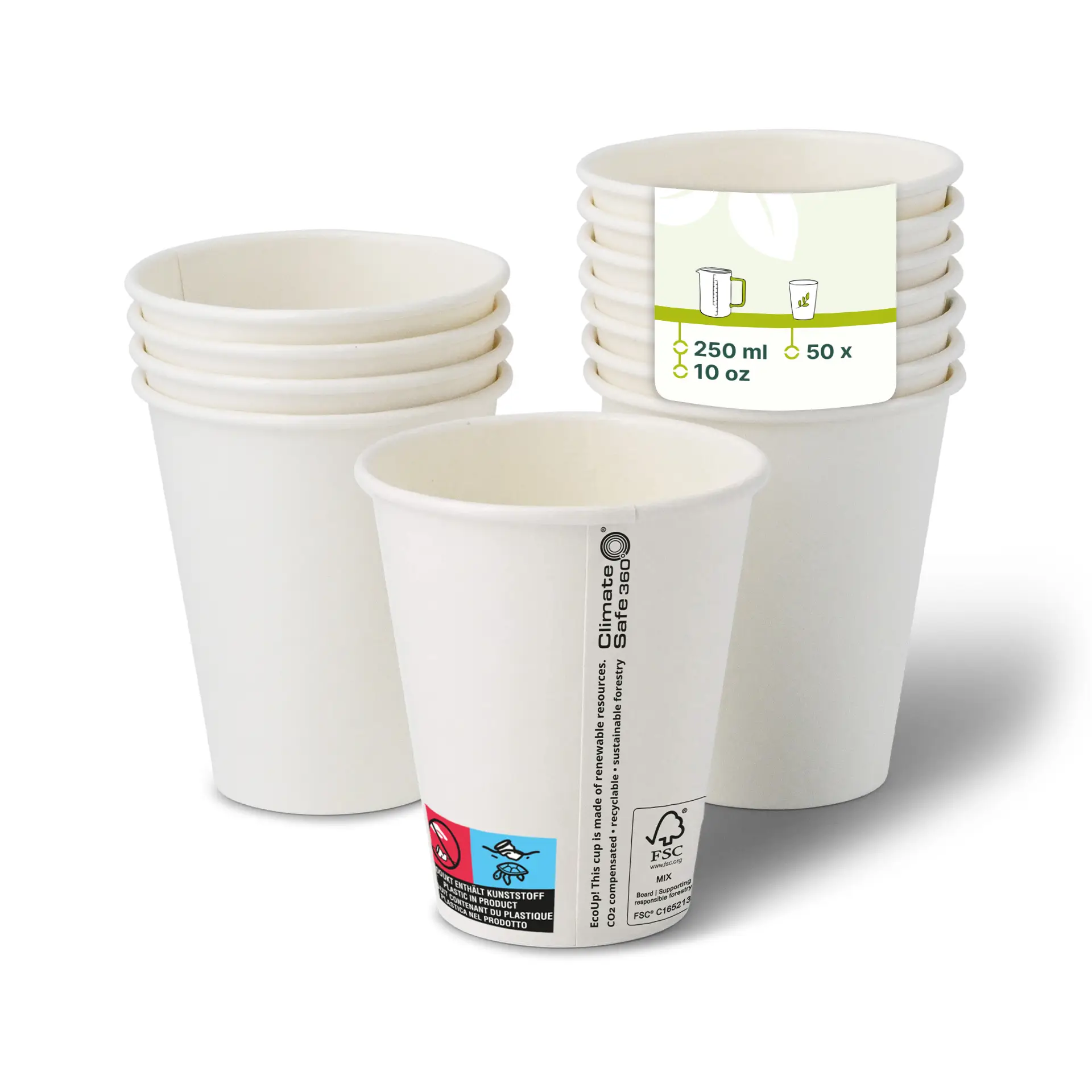 Gobelet en carton (revêtu de PE) 25 cl / 10 oz, Ø 90 mm, blanc con10013-01-1-pappbecher-beschichtet-250-ml-10-oz-90-mm-weiss