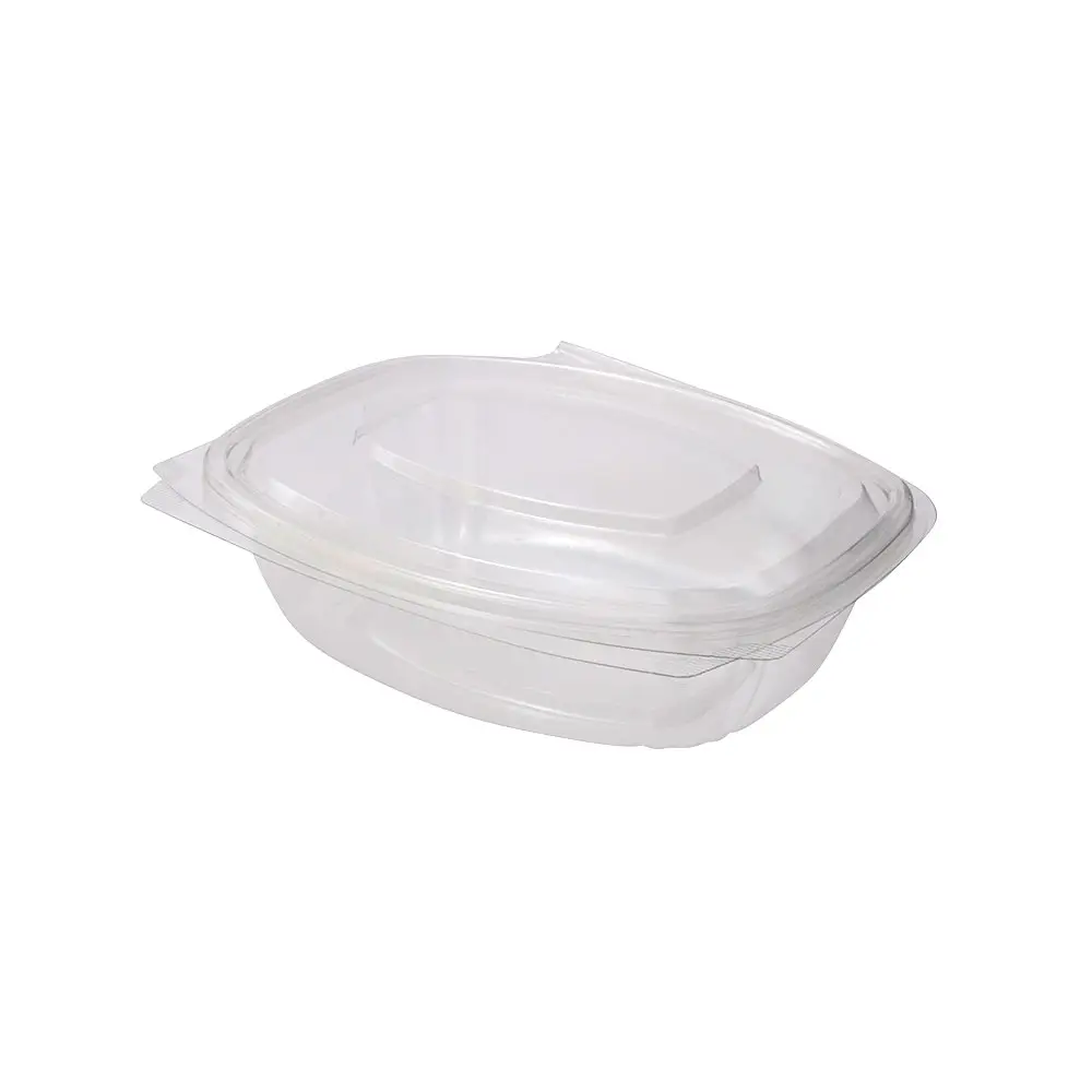 Barquette traiteur rPET 750 ml, couvercle à charnière, rectangulaire dfc060851-rpet-feinkostbehaelter-750-ml-klappdeckel-rechteckig
