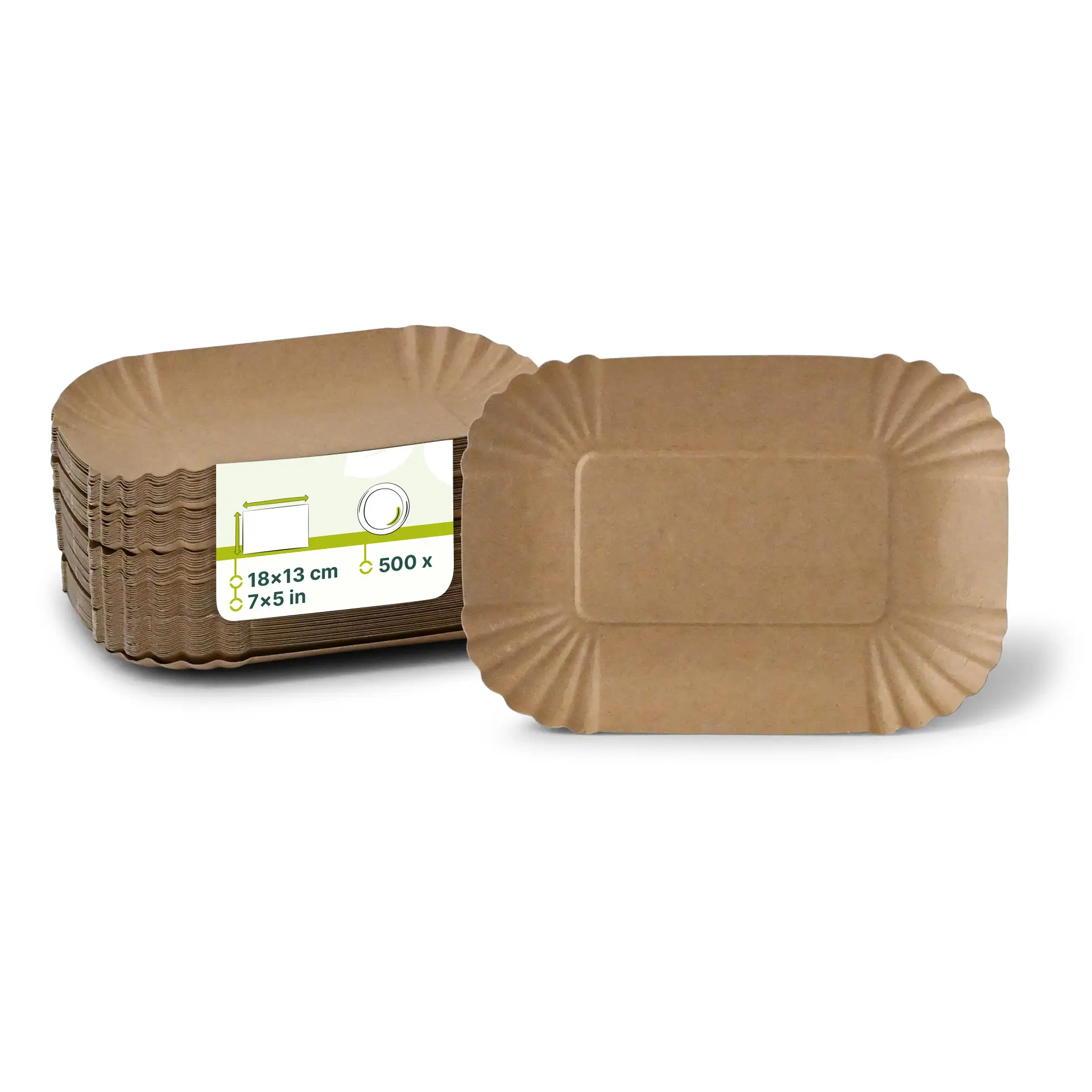 Barquettes en carton 18 x 13 x 3 cm, brun, rectangulaires Barquettes en carton 18 x 13 x 3 cm, brun, rectangulaires