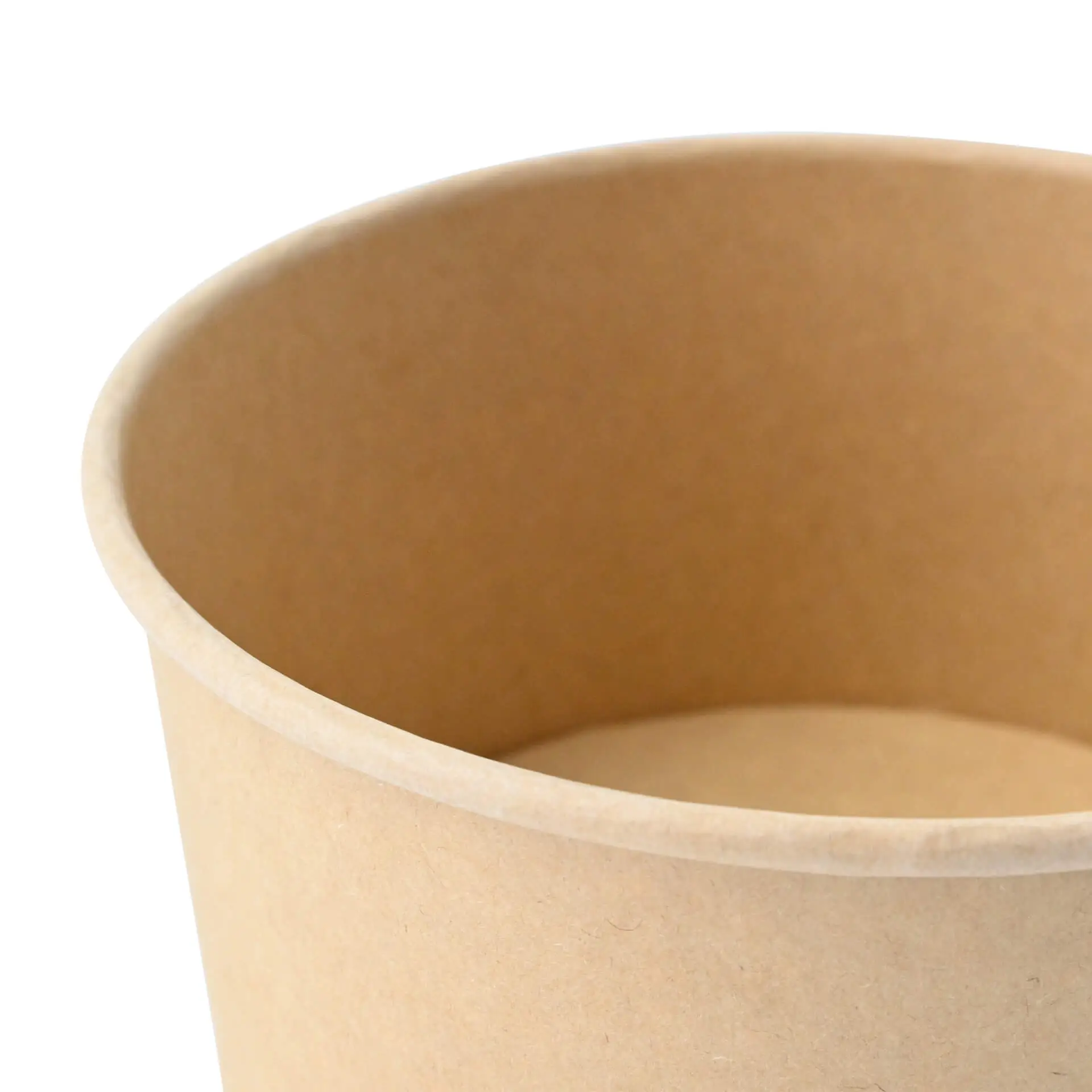 Bol rond en carton kraft (revêtu de PE), 800 ml, Ø 150 mm, brun, rondes (1000 ml de volume max.)