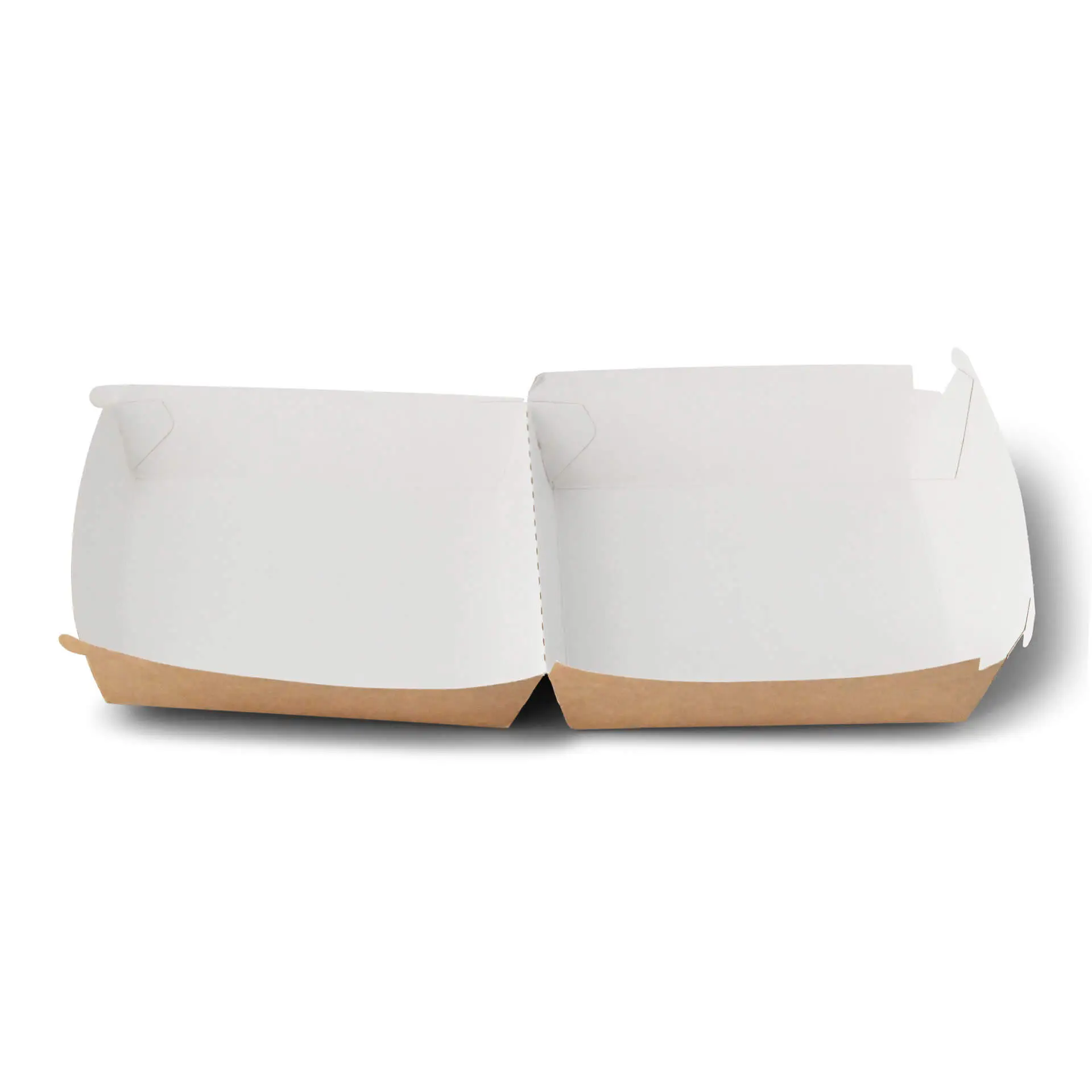 Boite à burger en carton brun-blanc, 14,5 x 14,5 x 8 cm dfc042711-burgerboxen-145-x-145-x-8-cm-braun-weiss-3