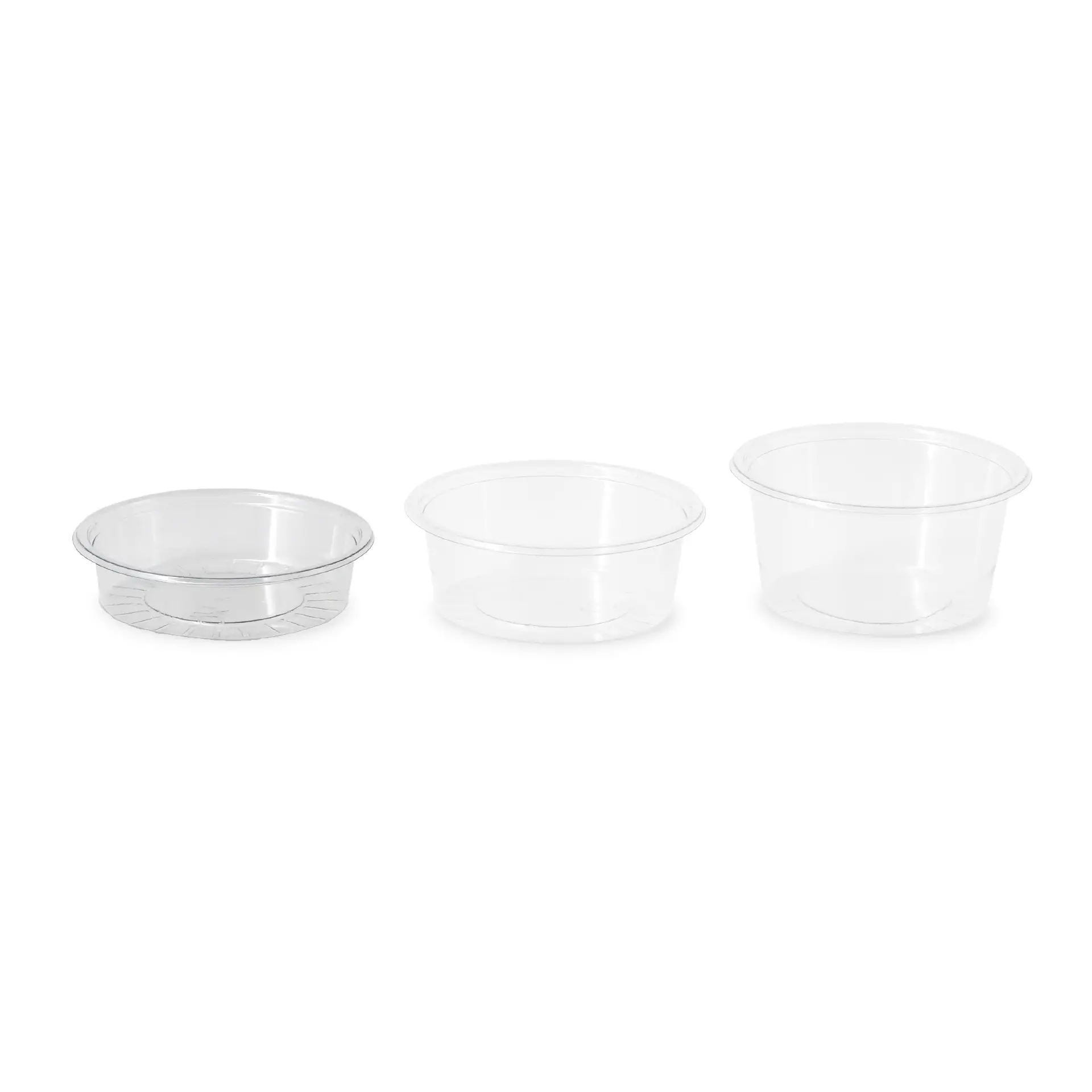 Pot à portions en rPET 50 ml, Ø 75 mm, transparent