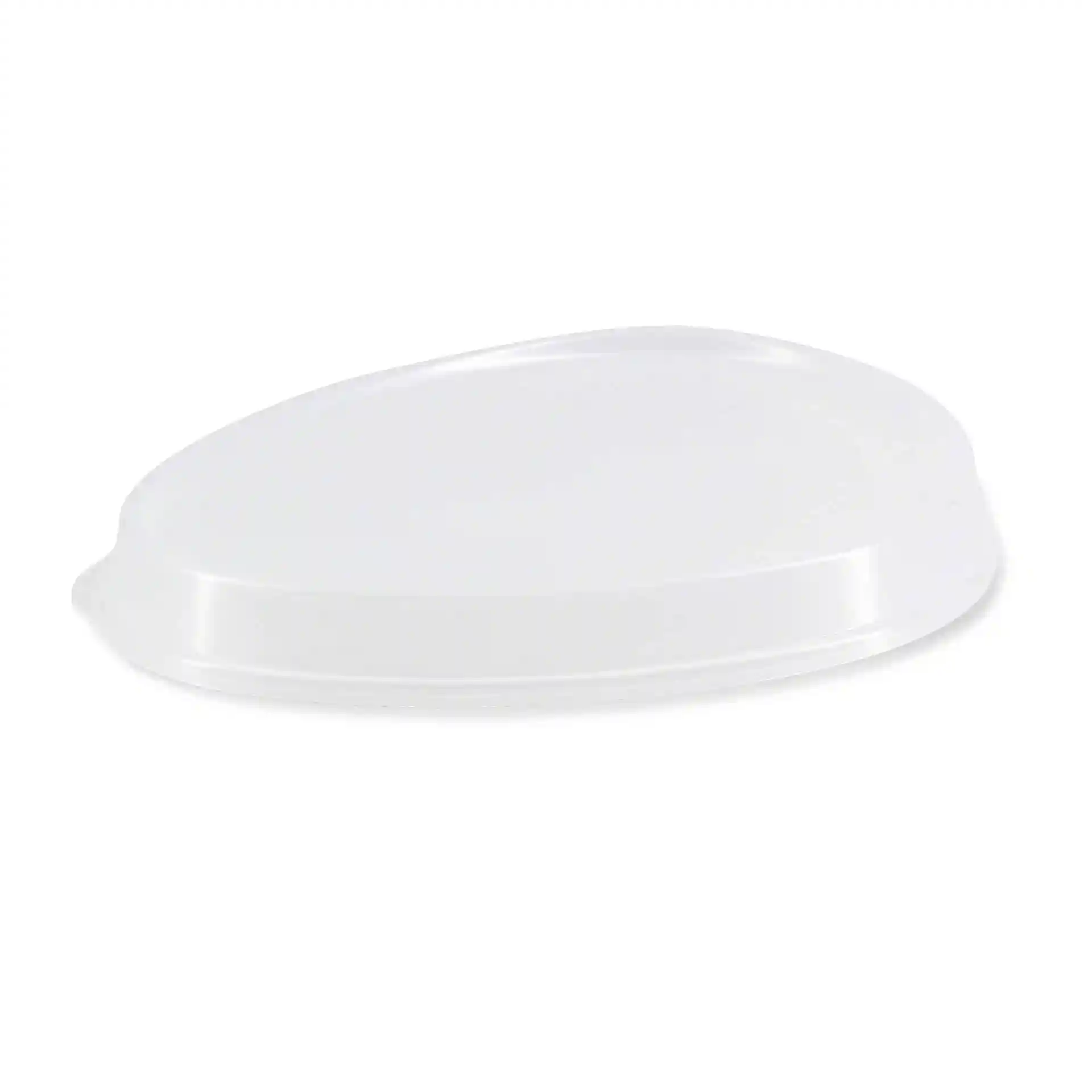 Couvercle transparent réutilisable pour assiette Merways, mesurant 27,5 x 20 cm, en polypropylène.