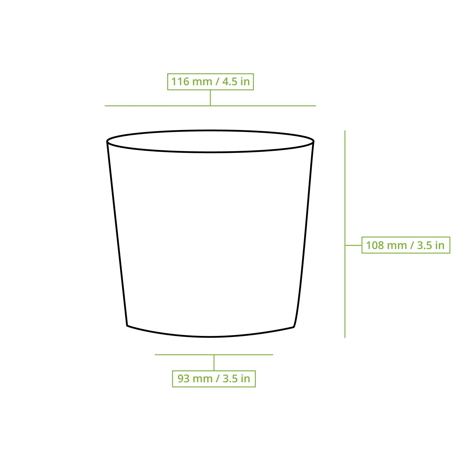 Pot à soupe à emporter en carton (revêtement biologique) 600 ml / 24 oz, Ø 115 mm, marron