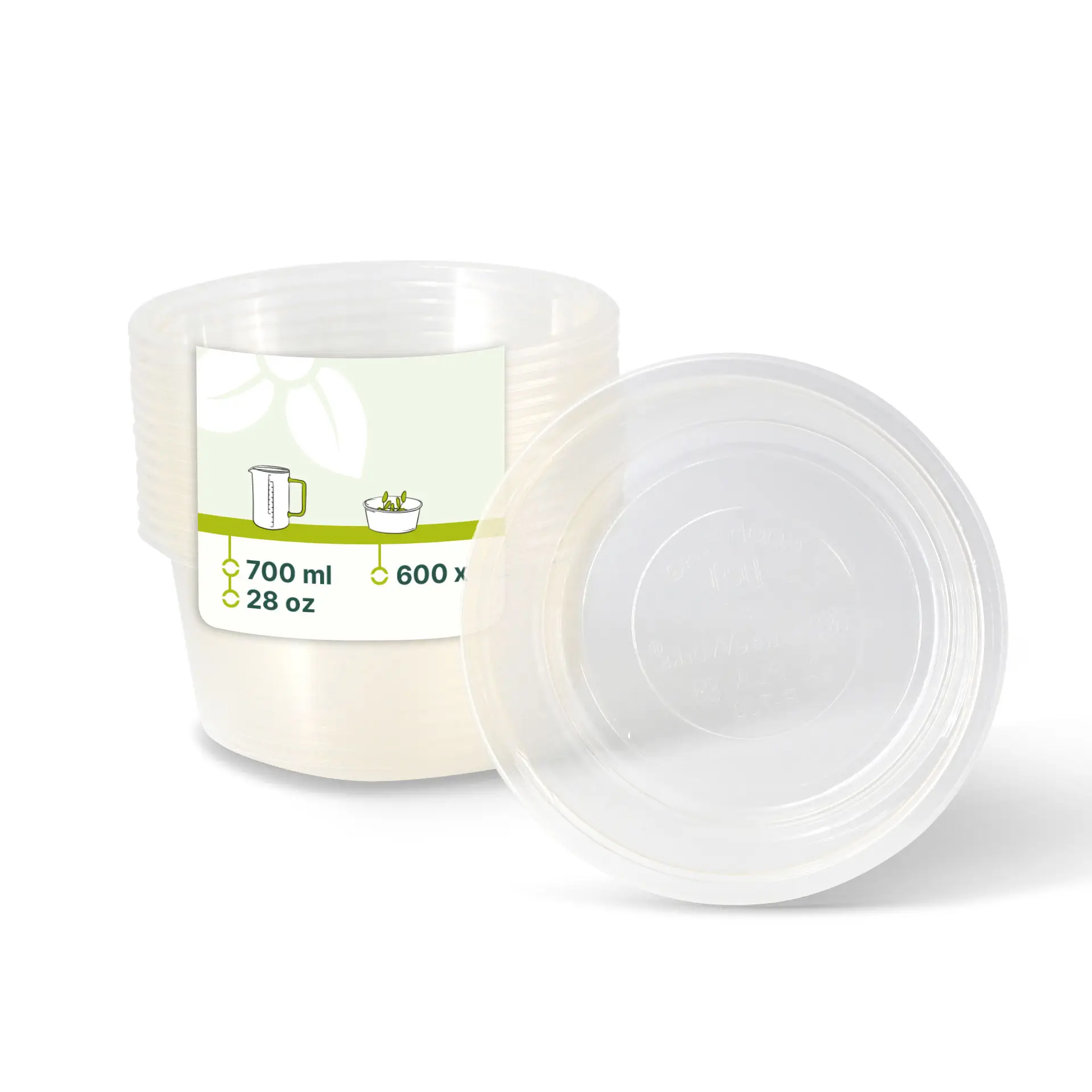 Pot deli rond en PLA, 700 ml, Ø 143 mm Pot deli rond en PLA, 700 ml, Ø 143 mm