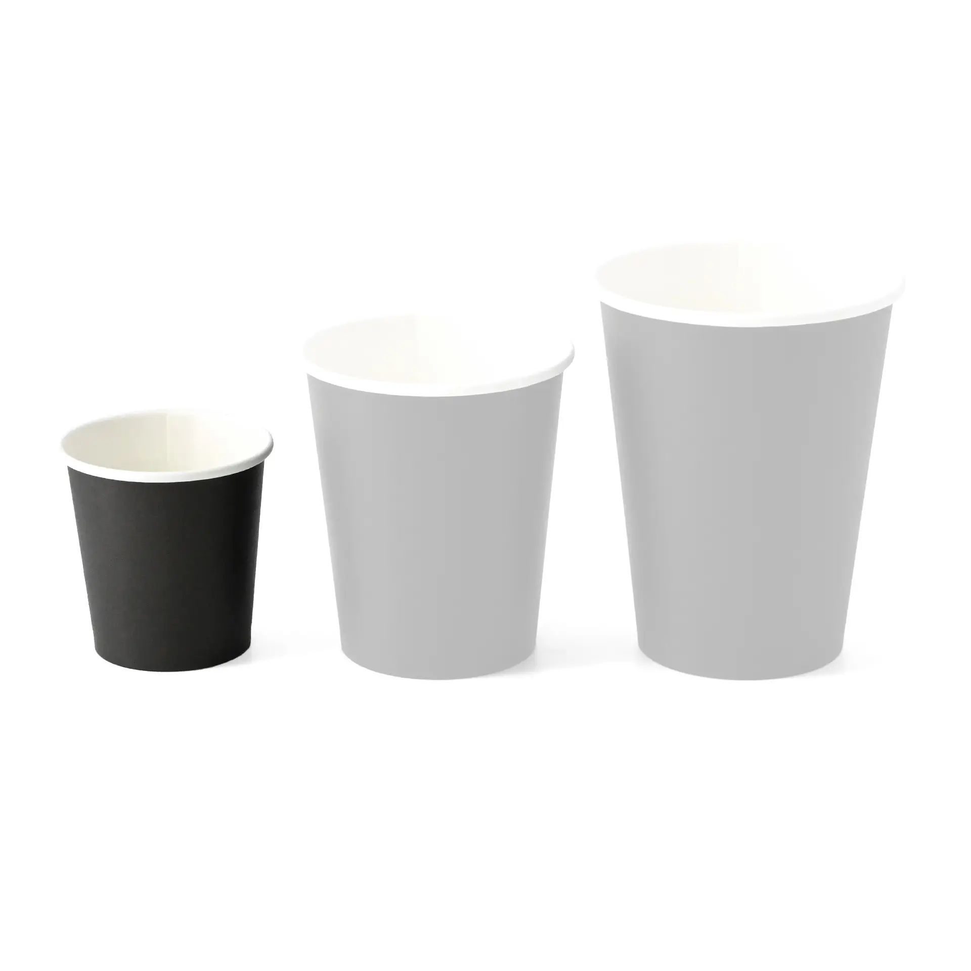 Pappbecher 100 ml / 4 oz, Ø 62 mm, einwandig, schwarz, PLA-beschichtet